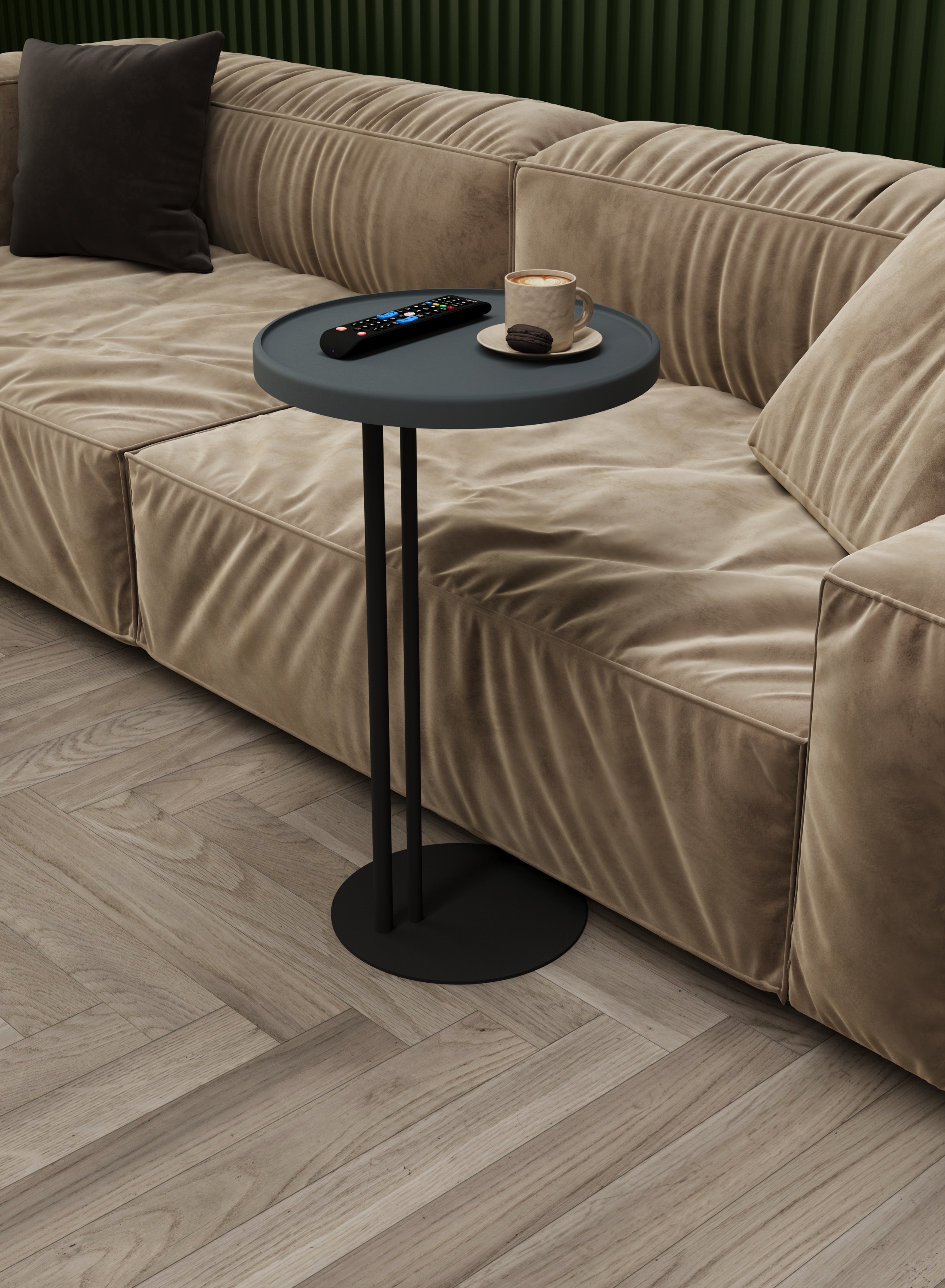 Стол журнальный SLINE Кальяри графит черный - фото 1