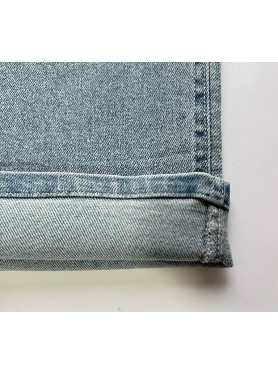 Джинсы iUkoworld Джинсы для девочки багги широкие на резинке - фото 6