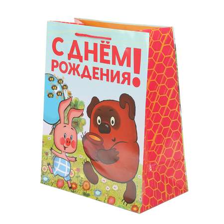 Пакет Чудо Праздник Союзмультфильм Винни Пух Глянцевый 26*32*14см 396251
