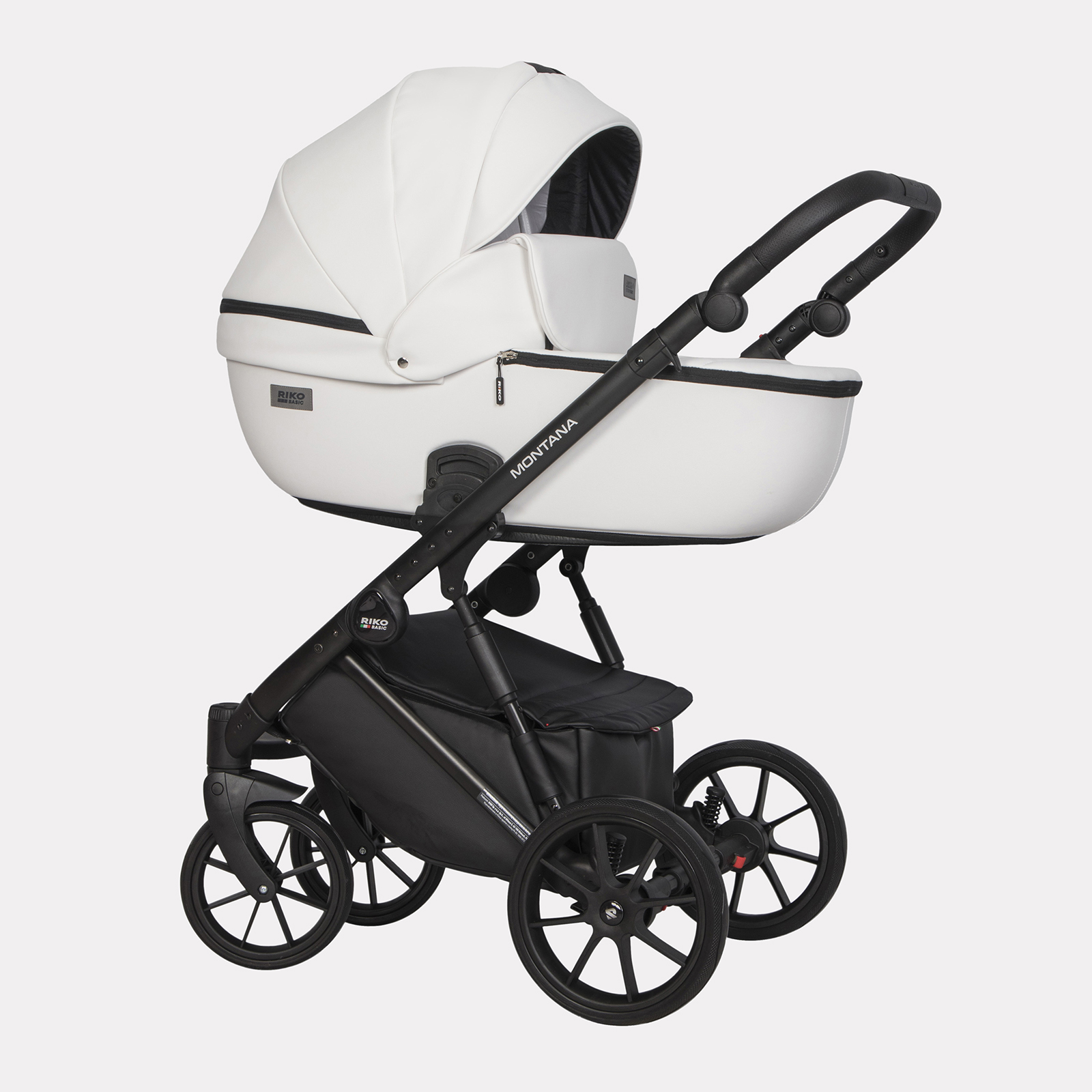 Коляска 3в1 Riko Basic Montana Ecco белый - фото 14