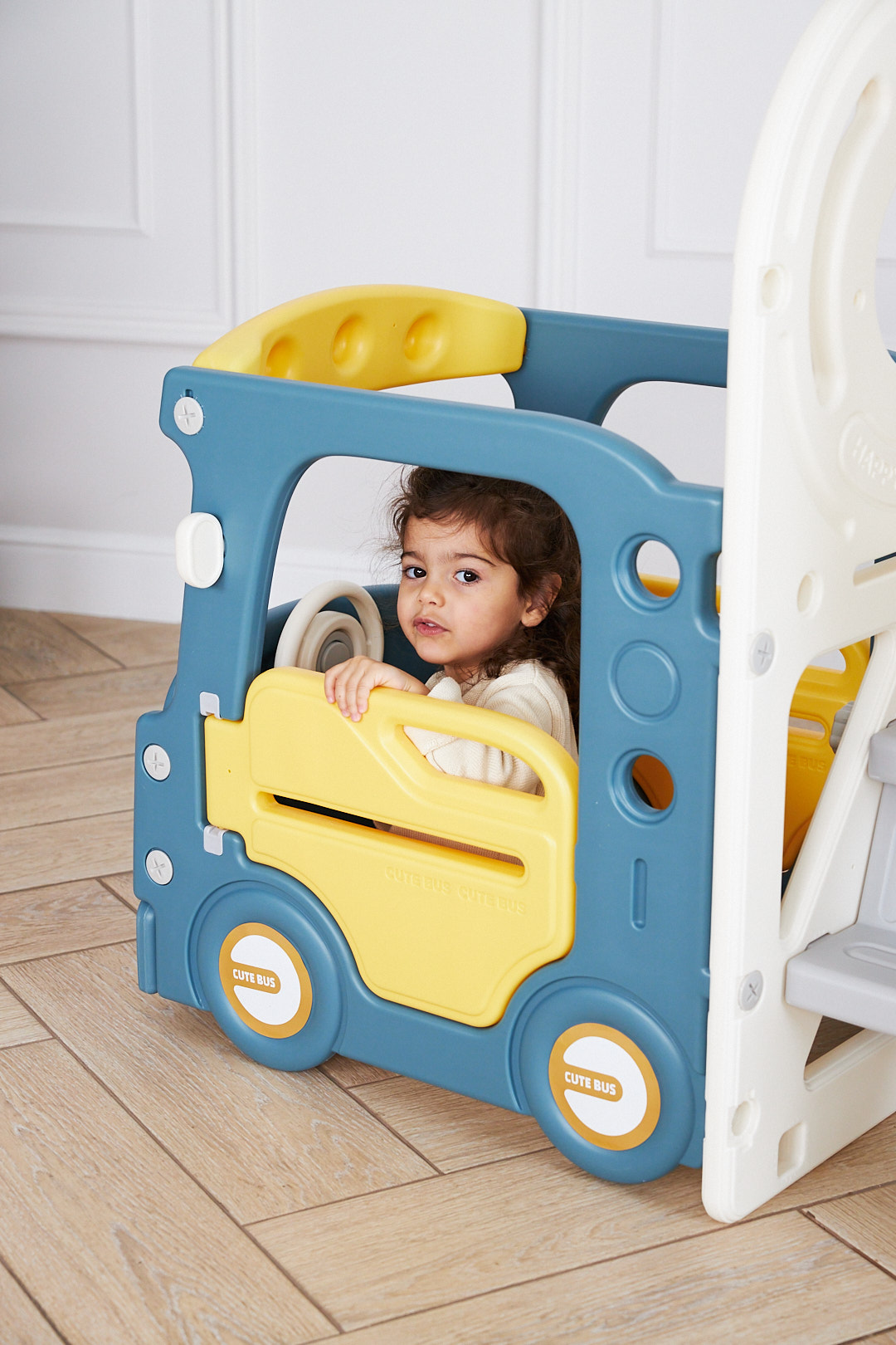 Игровой комплекс UNIX Kids Bus yellow с горкой и баскетбольным кольцом - фото 24
