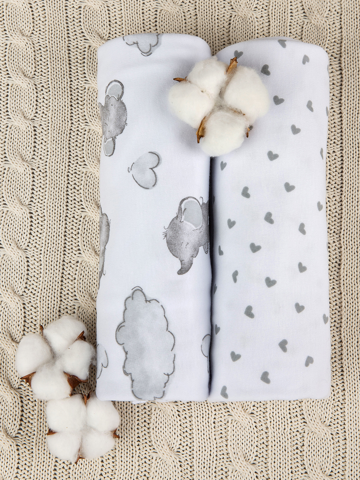 Пелёнка inlovery трикотаж 85х100 см 2 шт. - фото 13