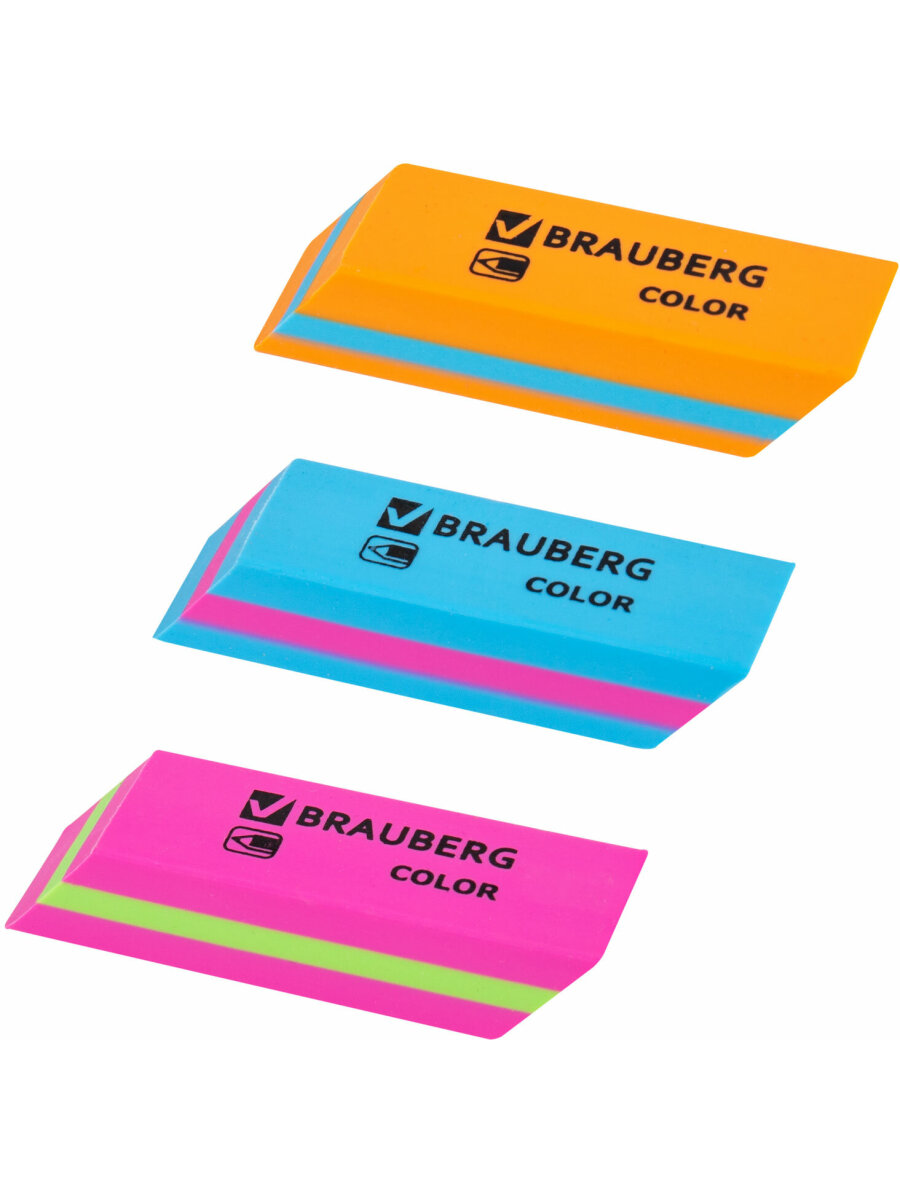 Ластик Brauberg 3 шт. - фото 6