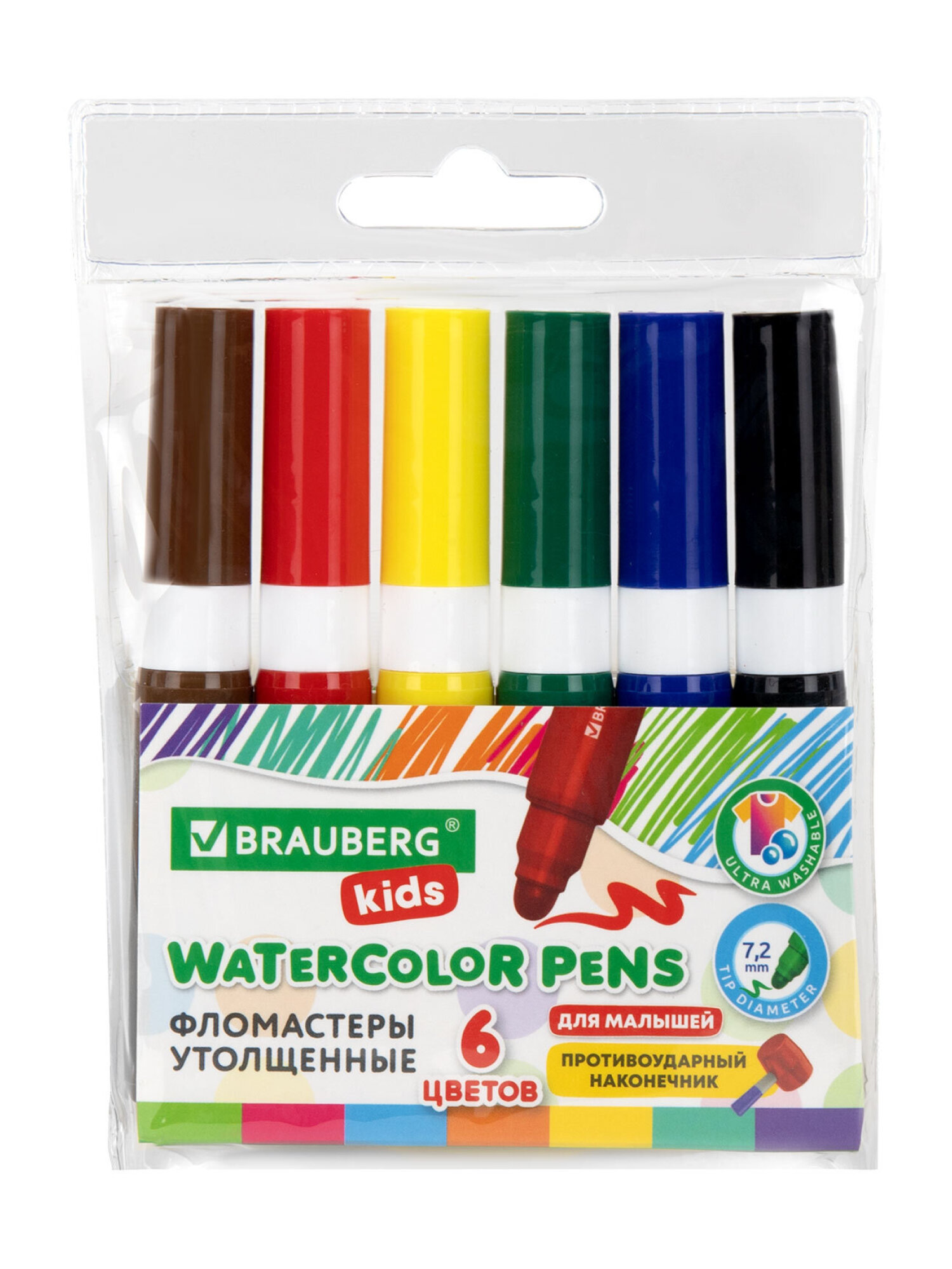 Фломастеры Brauberg 6 шт. - фото 10