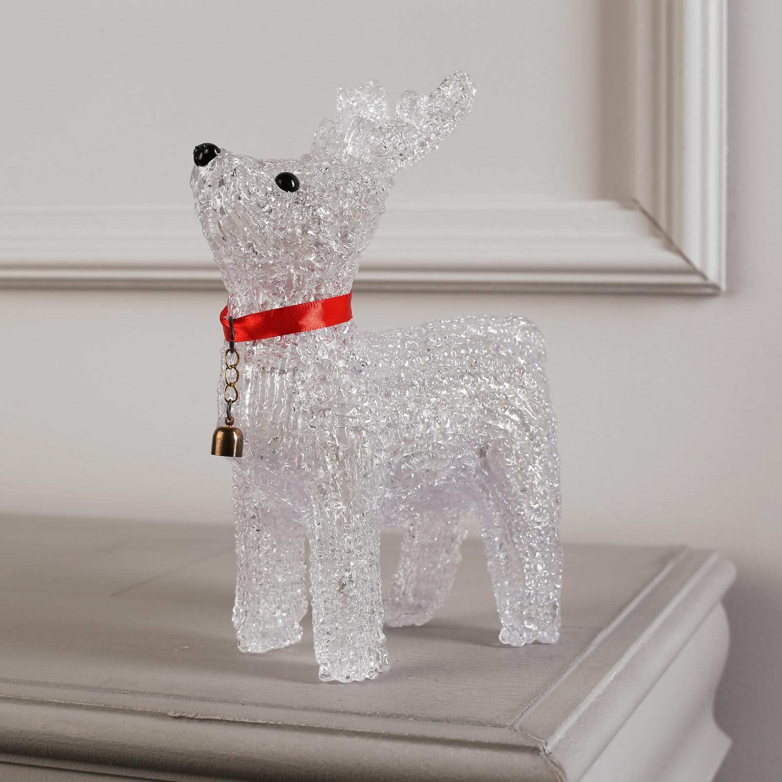 Светодиодная Luazon фигура «Олень с колокольчиком» батарейки ААх2 не в комплекте свечение белое - фото 2