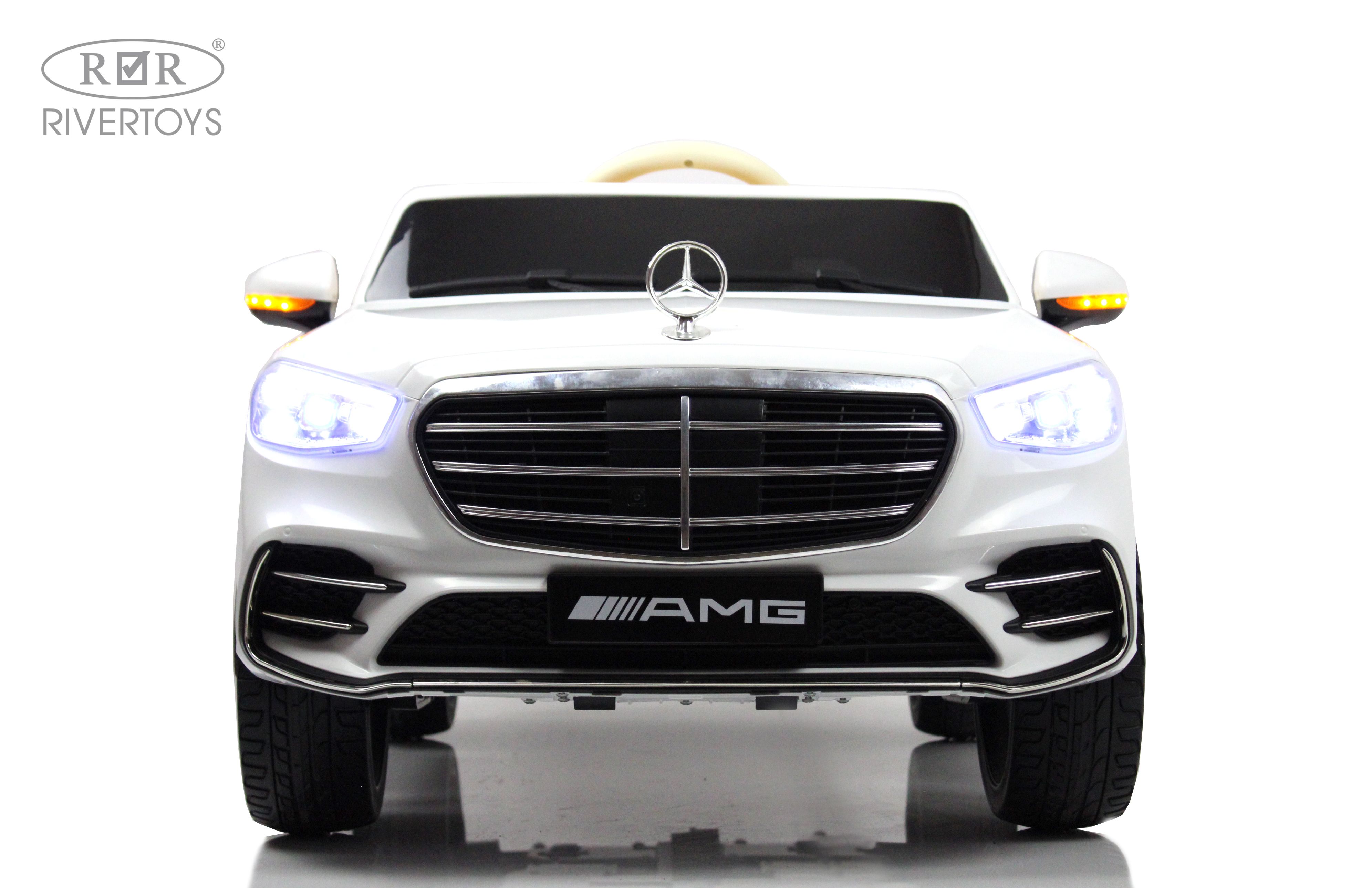 Электромобиль RIVERTOYS Mercedes М333БХ-WHITE С пультом ДУ - фото 4