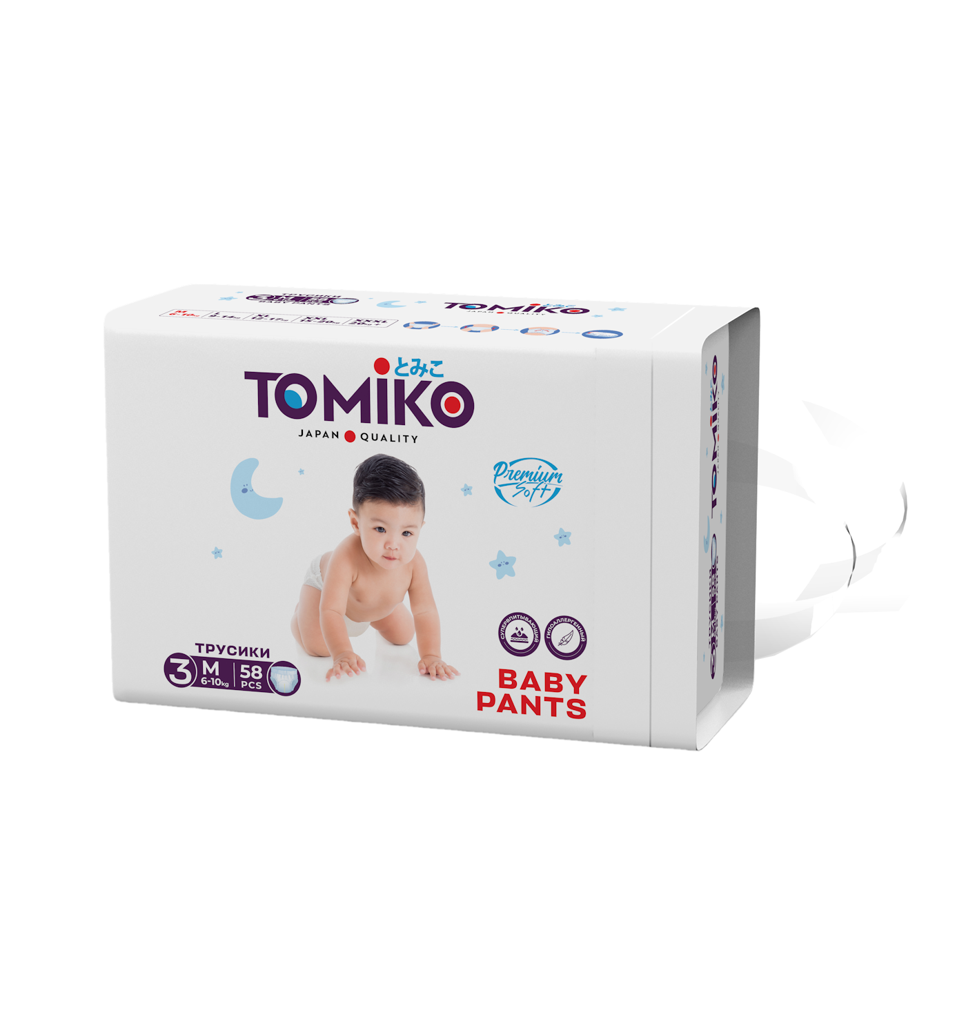 Подгузники Tomiko M (6-10 кг) 58 шт. - фото 2