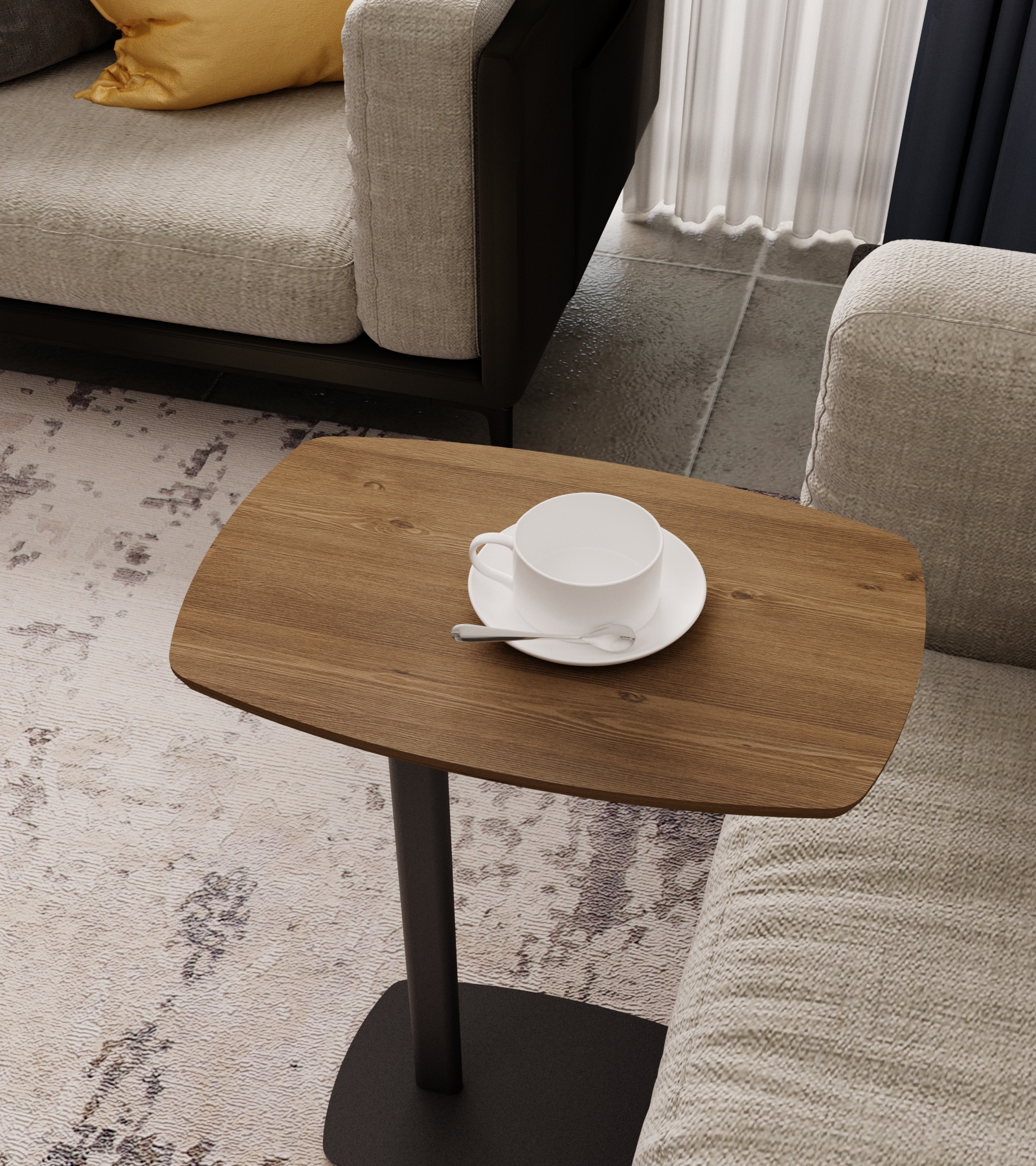 Стол придиванный SLINE Дей орех кантри - фото 2