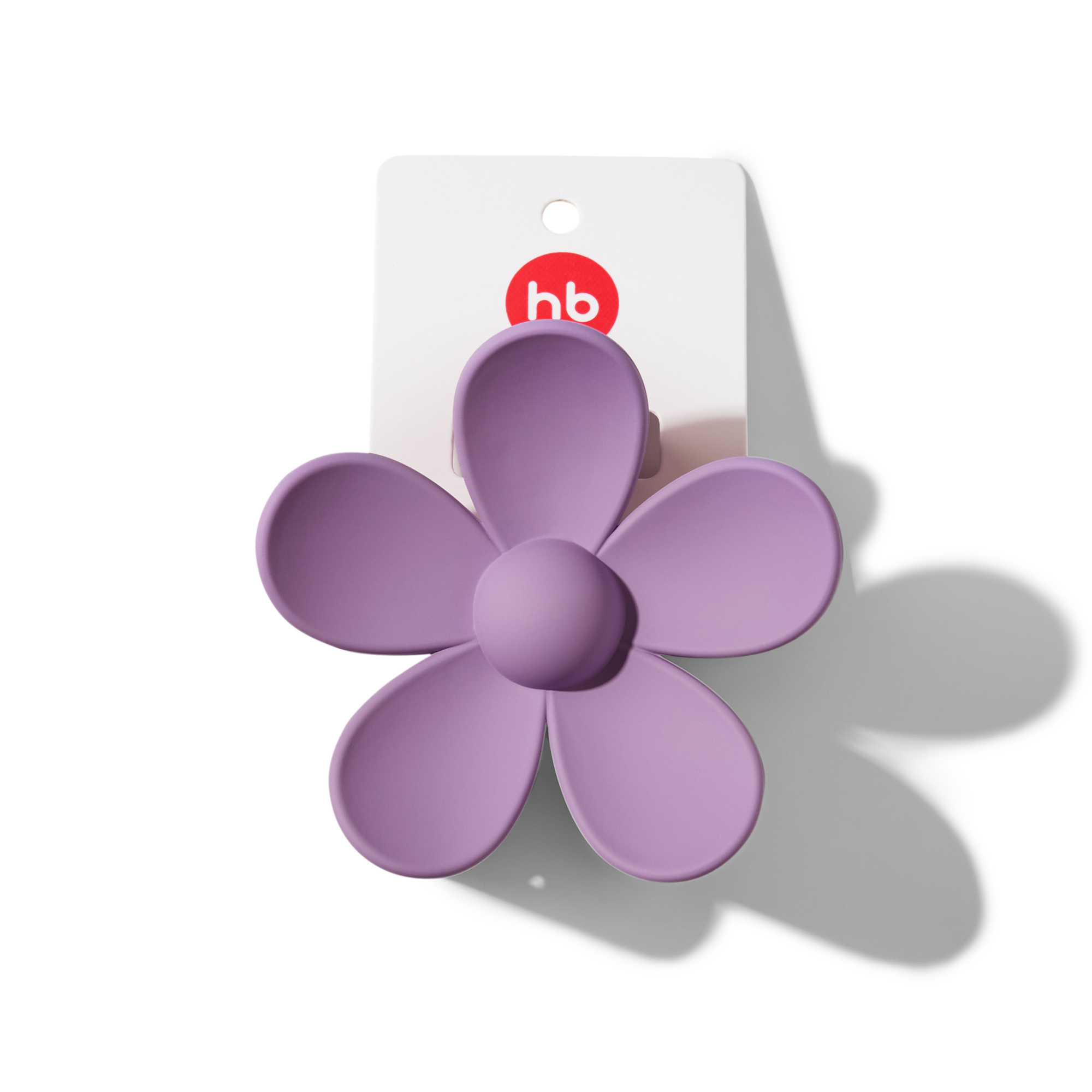 Заколка для волос Happy Baby Крабик с мягкой пружиной цветочек фиолетовый 40052_violet - фото 1