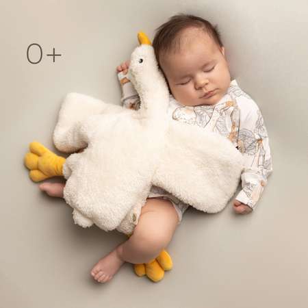 Мягкая игрушка-комфортер Happy Baby плюшевая утка-обнимашка