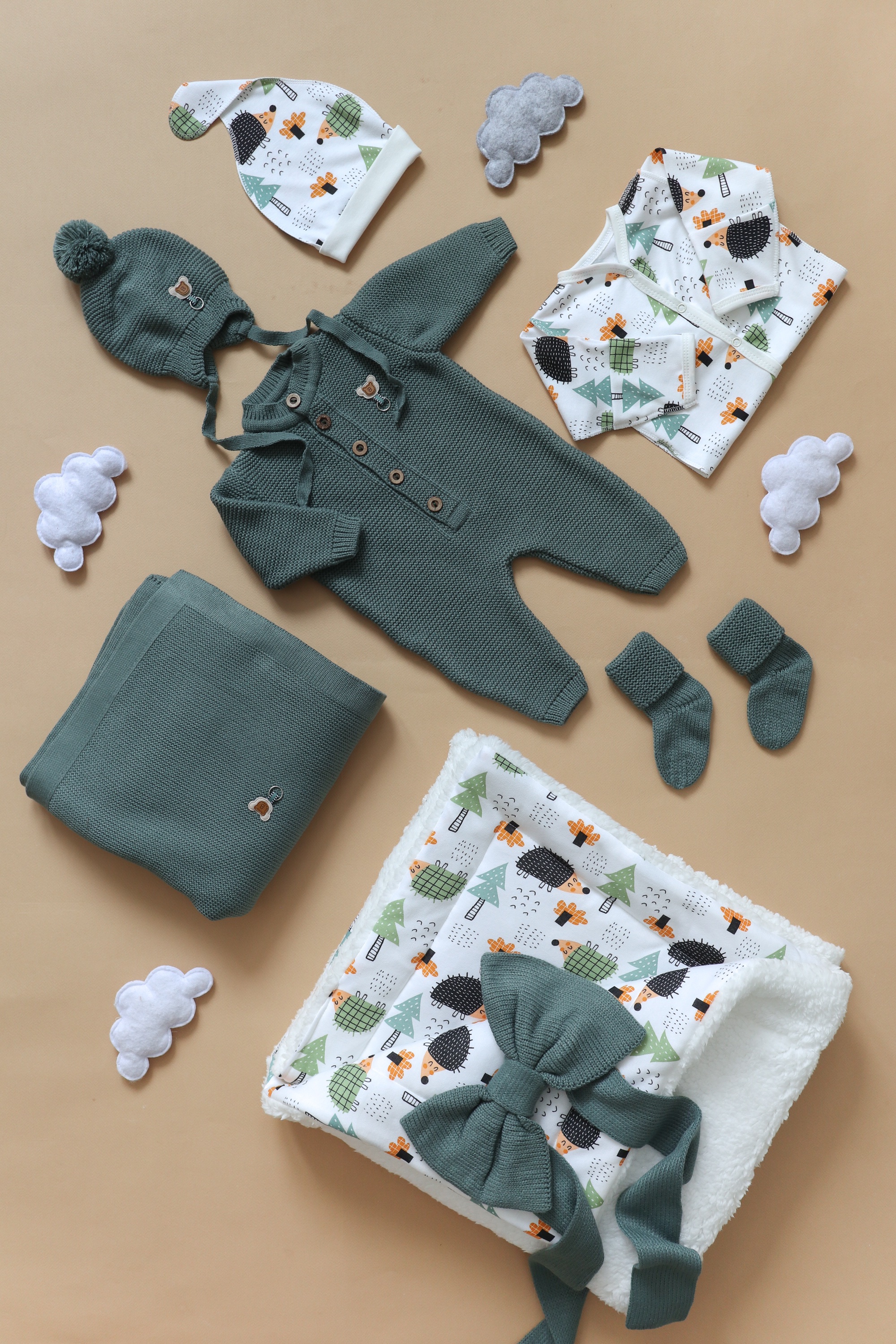 Комплект на выписку Bunnyphant 0363/зеленый - фото 1