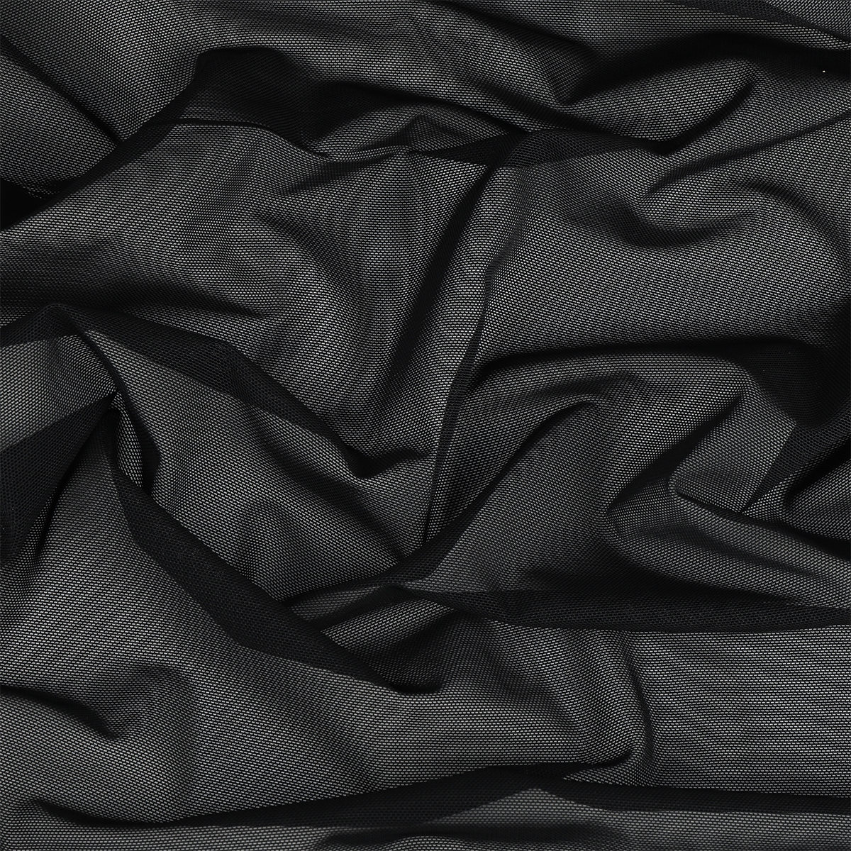 Ткань KRUZHEVO сетка эластичная утягивающая цвет 170 черный - фото 2