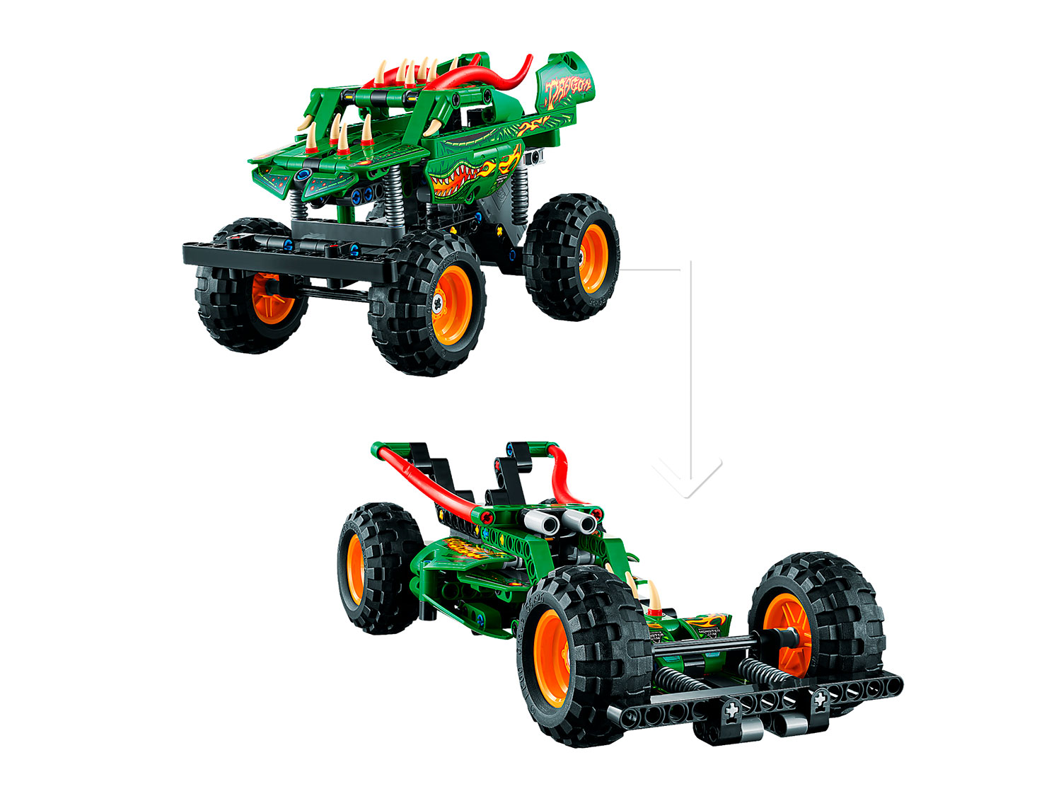 Конструктор LEGO Technic Внедорожник монстр-трак Дракон блочный - фото 2
