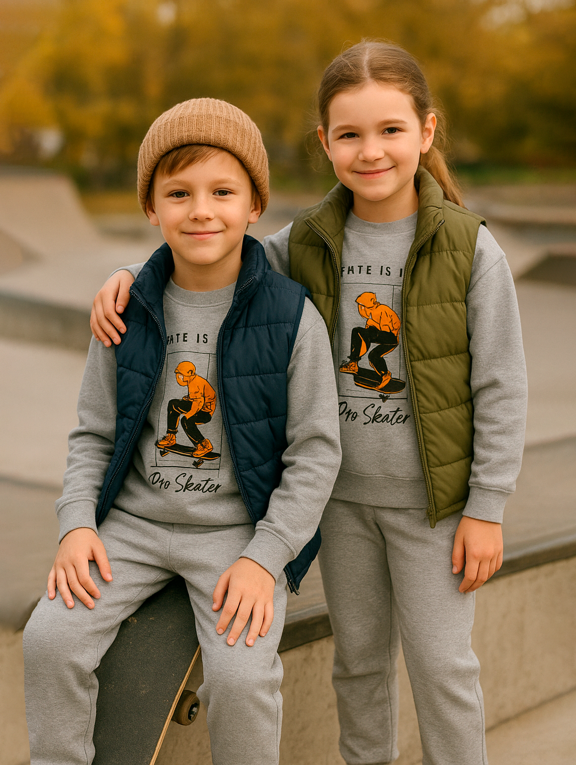 Костюм KiMMi Baby Кб-13087045г меланж скейтер - фото 4