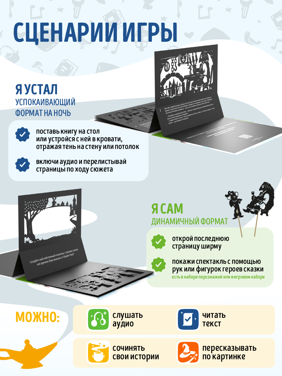 Настольная игра Театр теней/SHADOW PLAY Красная шапочка, Три поросенка - фото 17