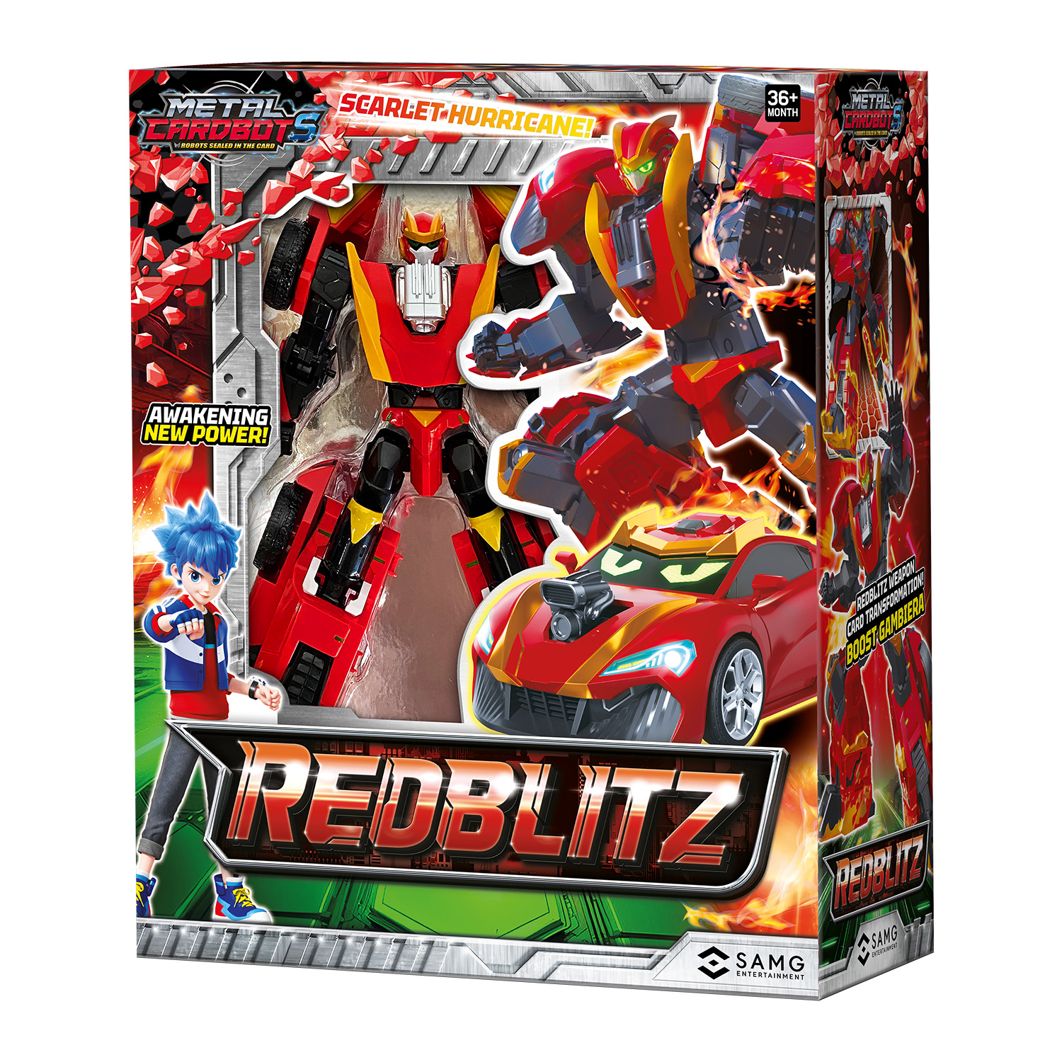 Игровой набор METAL-CARDBOT Рэдблиц трансформер 22 см S2 - фото 13