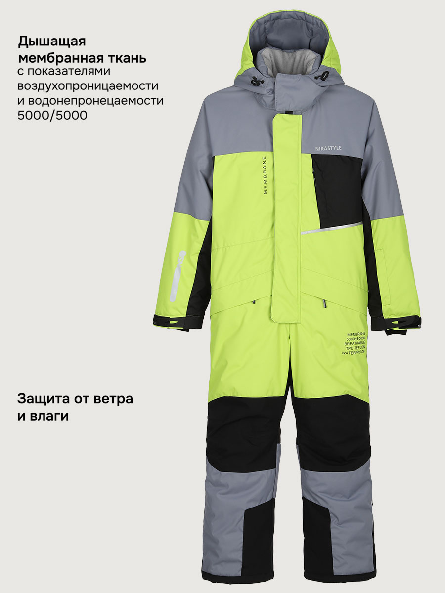 Комбинезон NIKASTYLE 8з4925 салат/сталь - фото 7