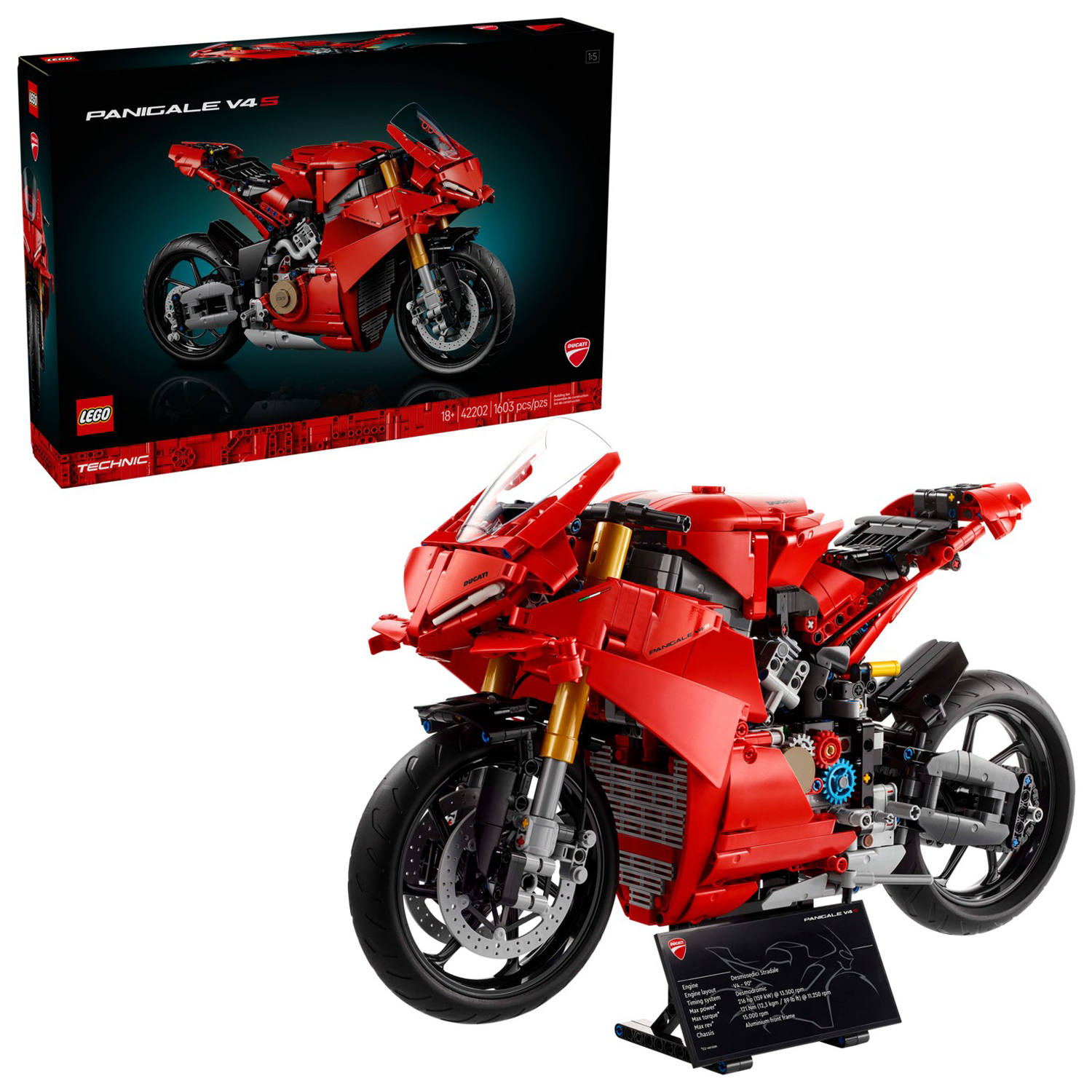 Конструктор LEGO Technic Мотоцикл Ducati Panigale 1603 дет. - фото 1