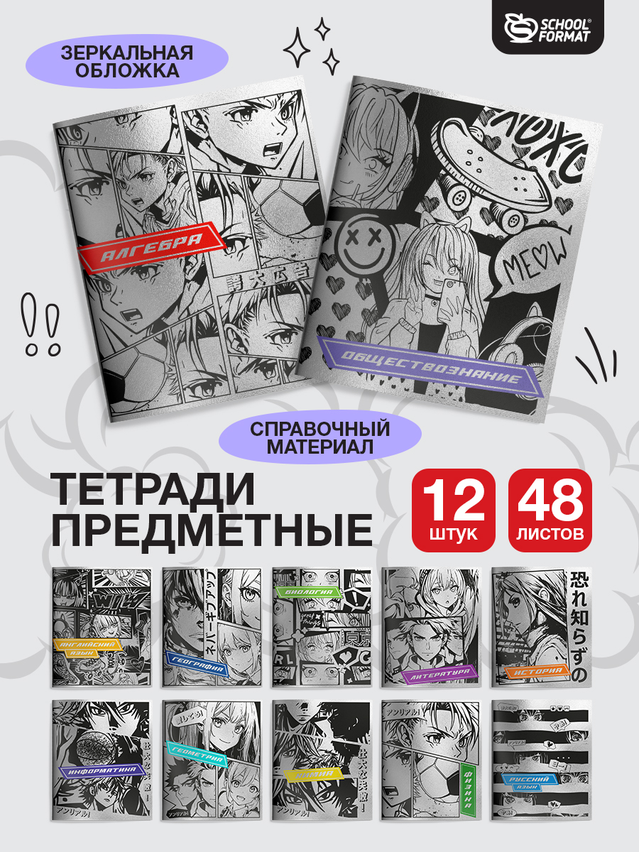 Тетрадь SCHOOLFORMAT 48 лист. 12 шт. - фото 1