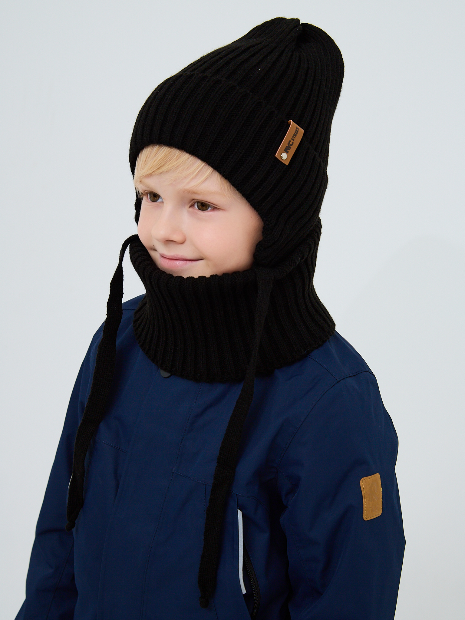 Шапка и снуд NYCkids NYC-H-56-zaviazki-blackB - фото 10