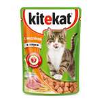 Корм влажный для кошек KiteKat 85г индейка в соусе пауч