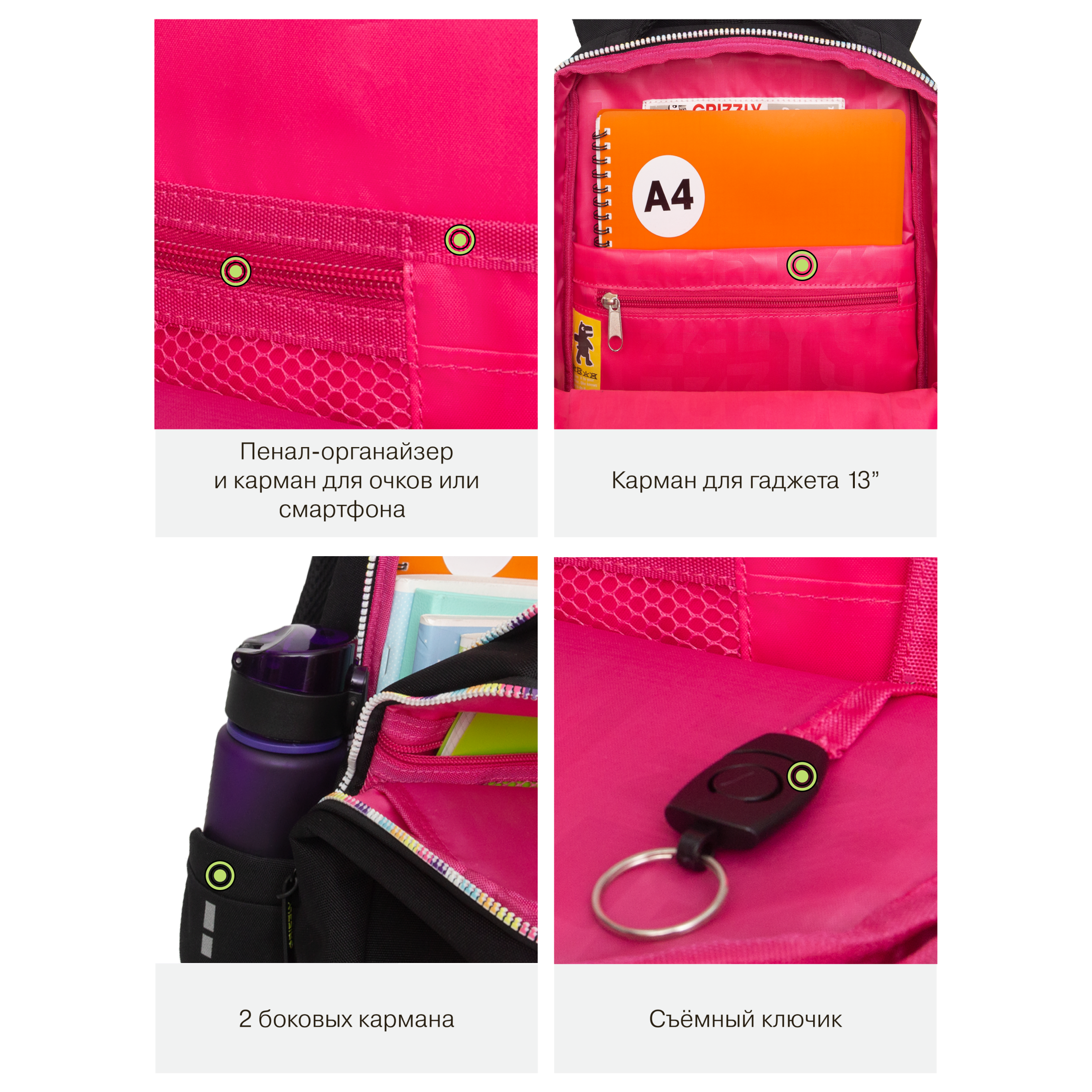 Рюкзак Grizzly Девочка - фото 11