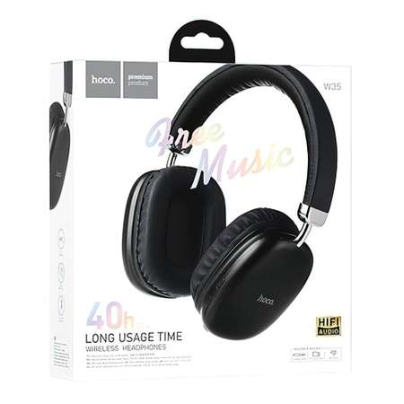 Bluetooth-гарнитура hoco W35 BT 5.3 AUX microSD черный