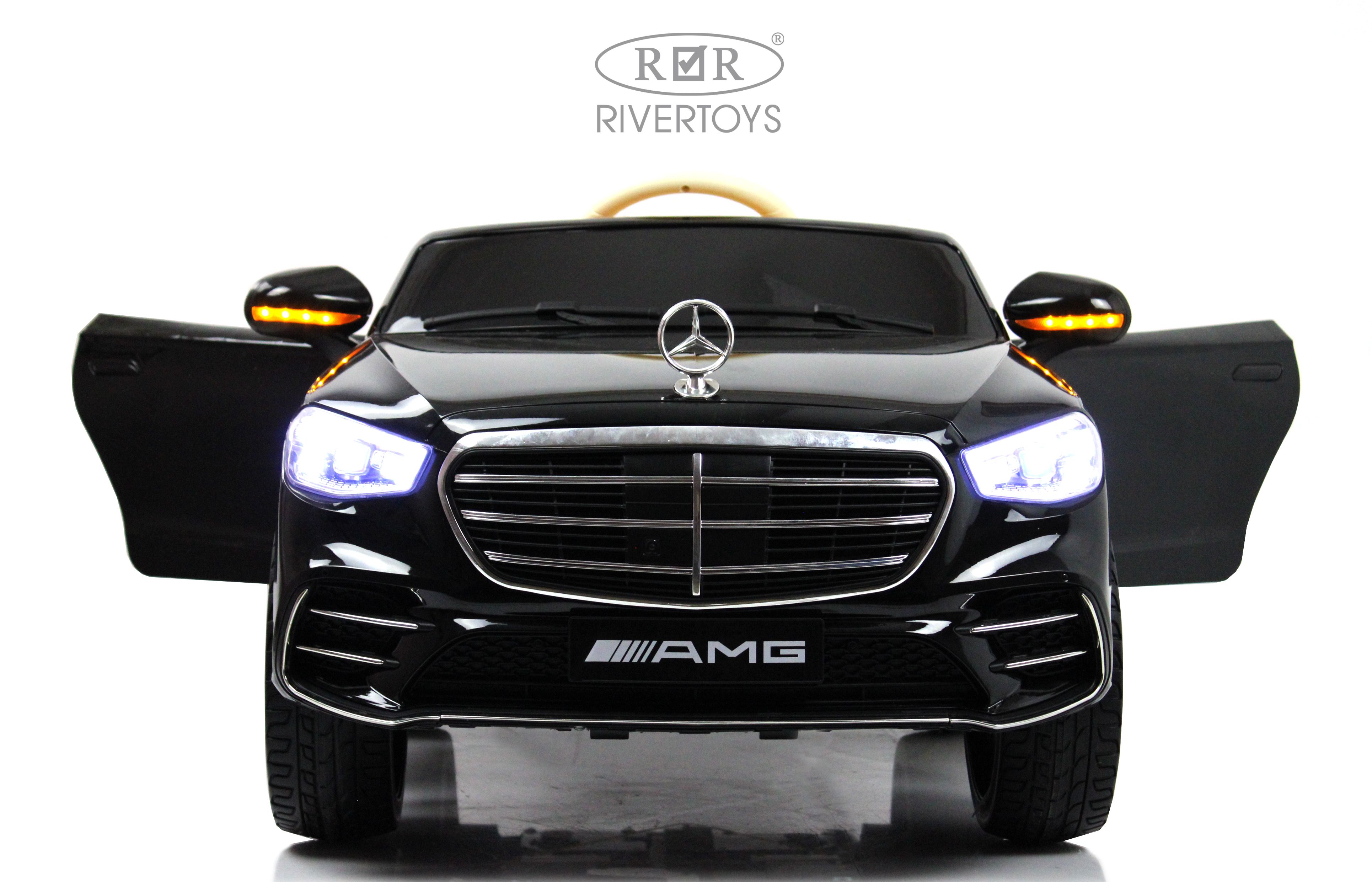 Электромобиль RIVERTOYS Mercedes М333БХ-BLACK-GLANEC С пультом ДУ - фото 17