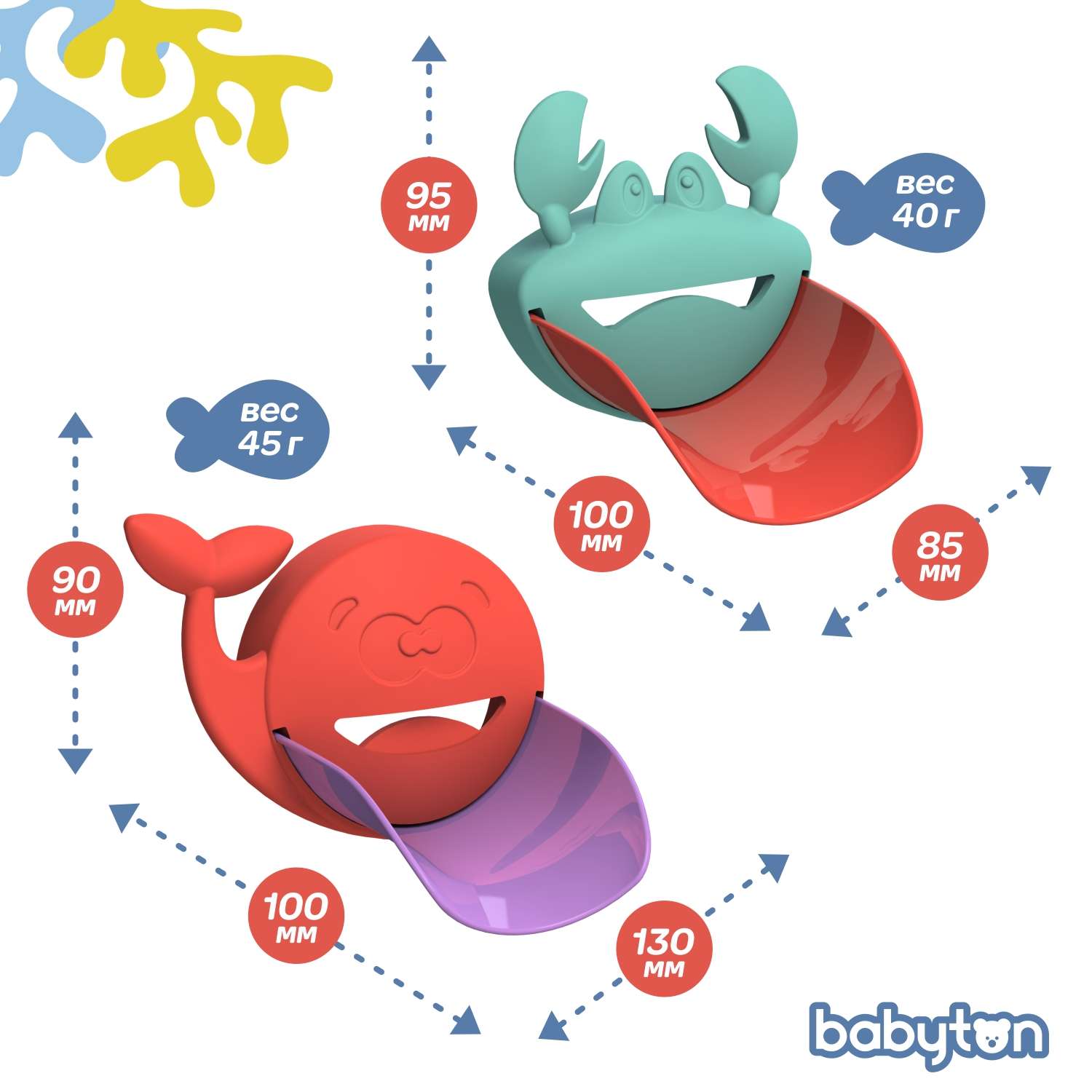 Насадка на кран для воды Babyton Бирюзовый-Красный 2шт - фото 6
