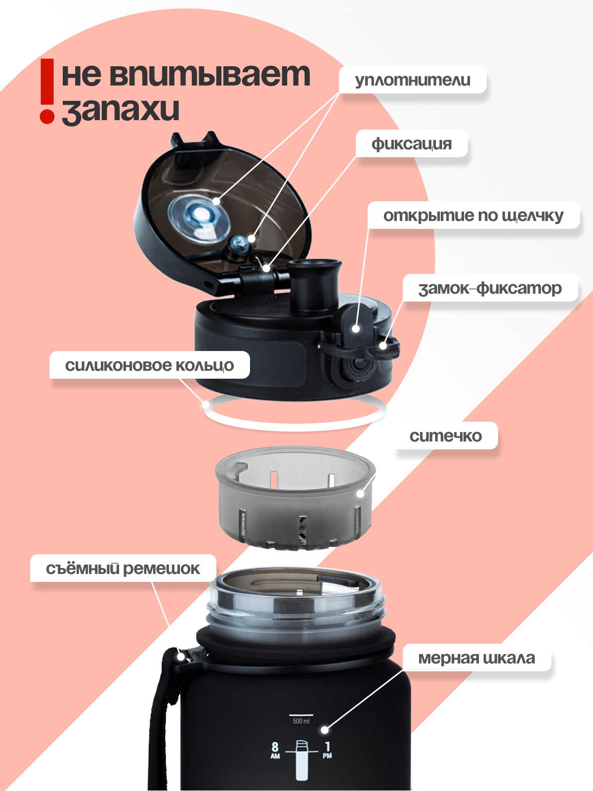 Бутылка UZSPACE 1000 мл - фото 3