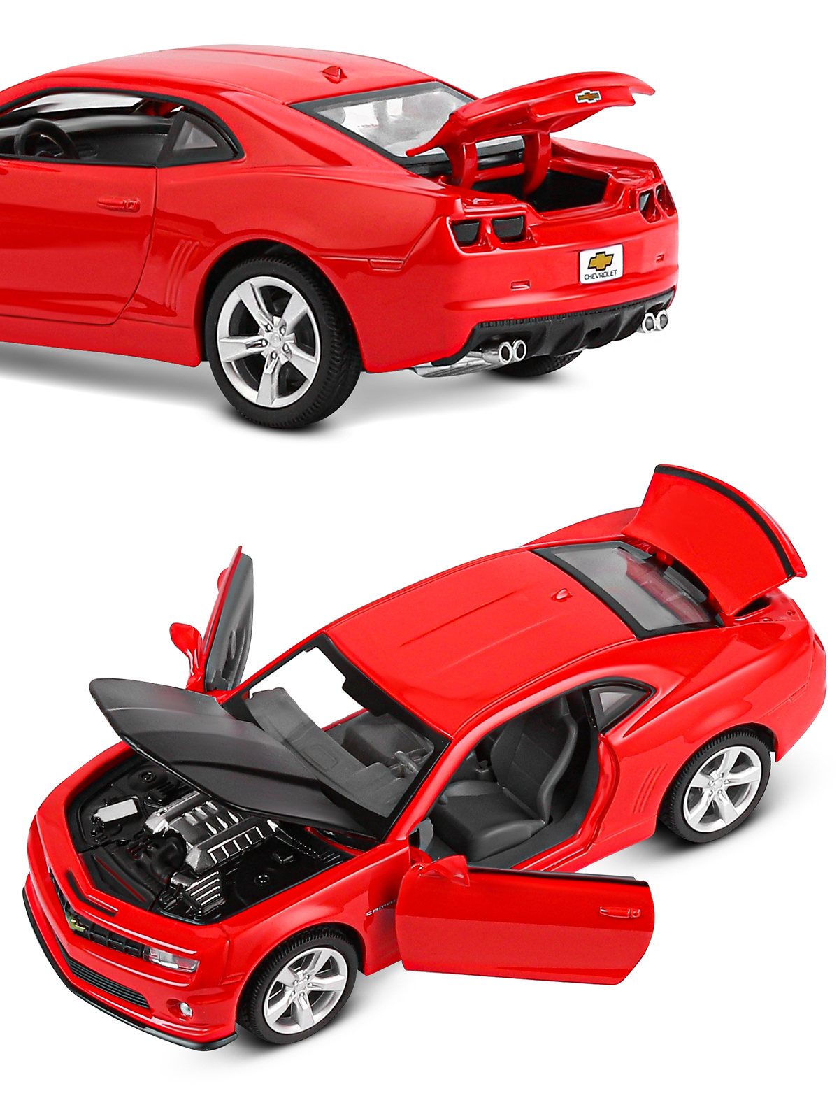 Автомобиль АВТОпанорама Chevrolet Camaro SS 1:32 JB1251392 - фото 11