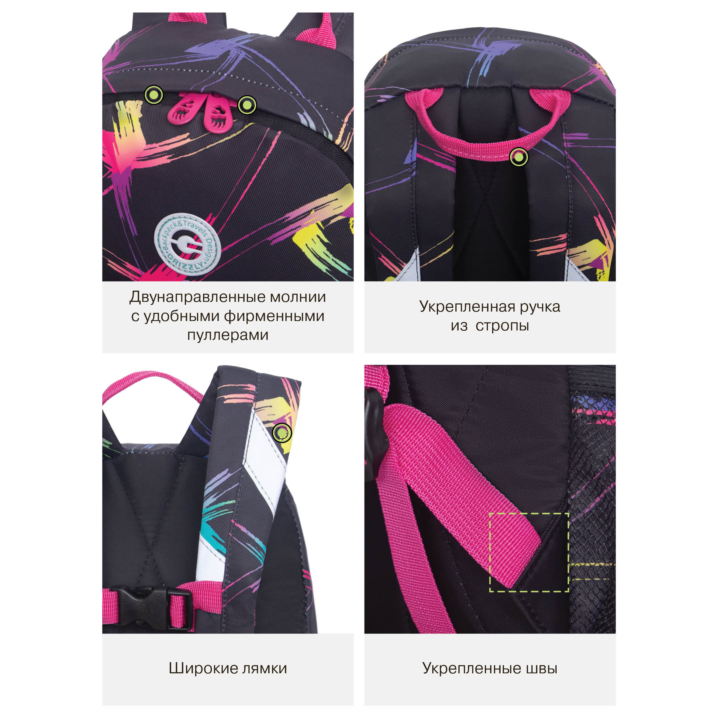 Рюкзак дошкольный Grizzly Кляксы - фото 13