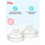 Соска Baby Pino Anti-Colic силикон L (быстрый поток) 2 шт.
