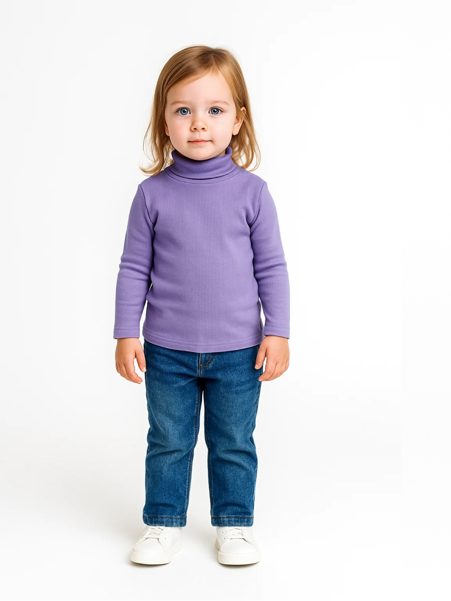 Изображение товара Водолазка Эскимо 110 для девочки из хлопка кашкорсе с высоким воротом