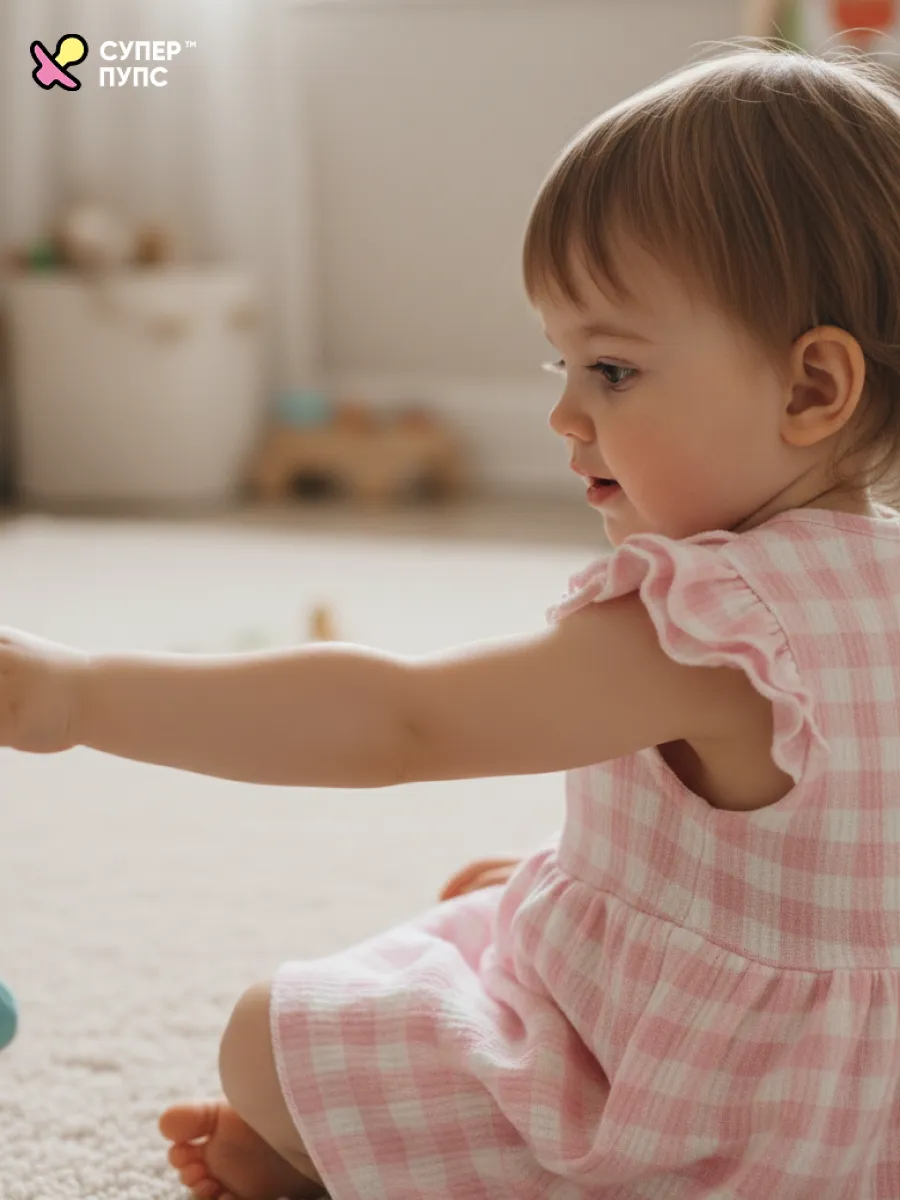 Боди-платье Супер Пупс бд/платье/2крыл/клетка/розовая - фото 13