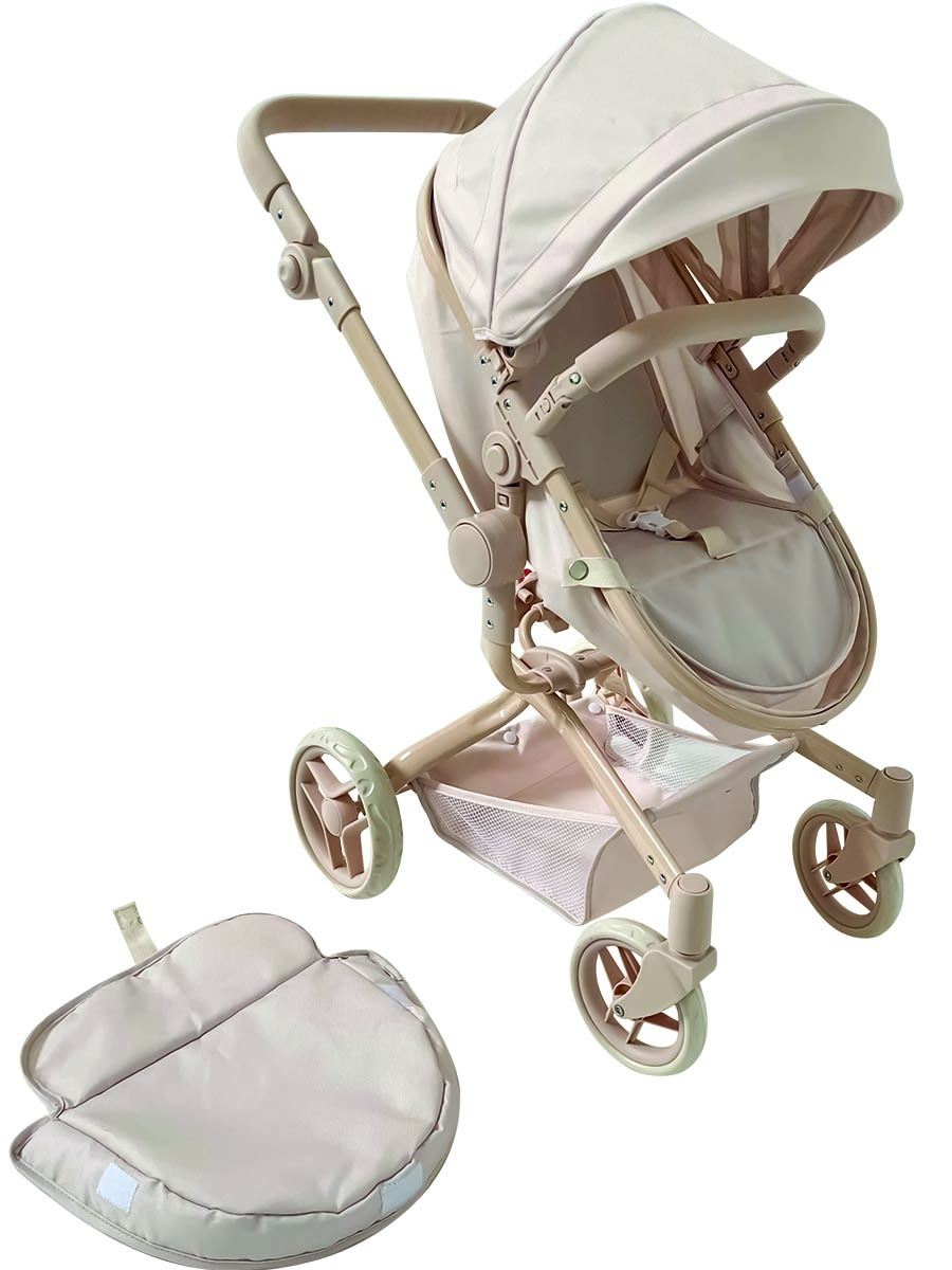 Коляска 2 в 1 для кукол Рыжий кот 9695-NB - фото 4