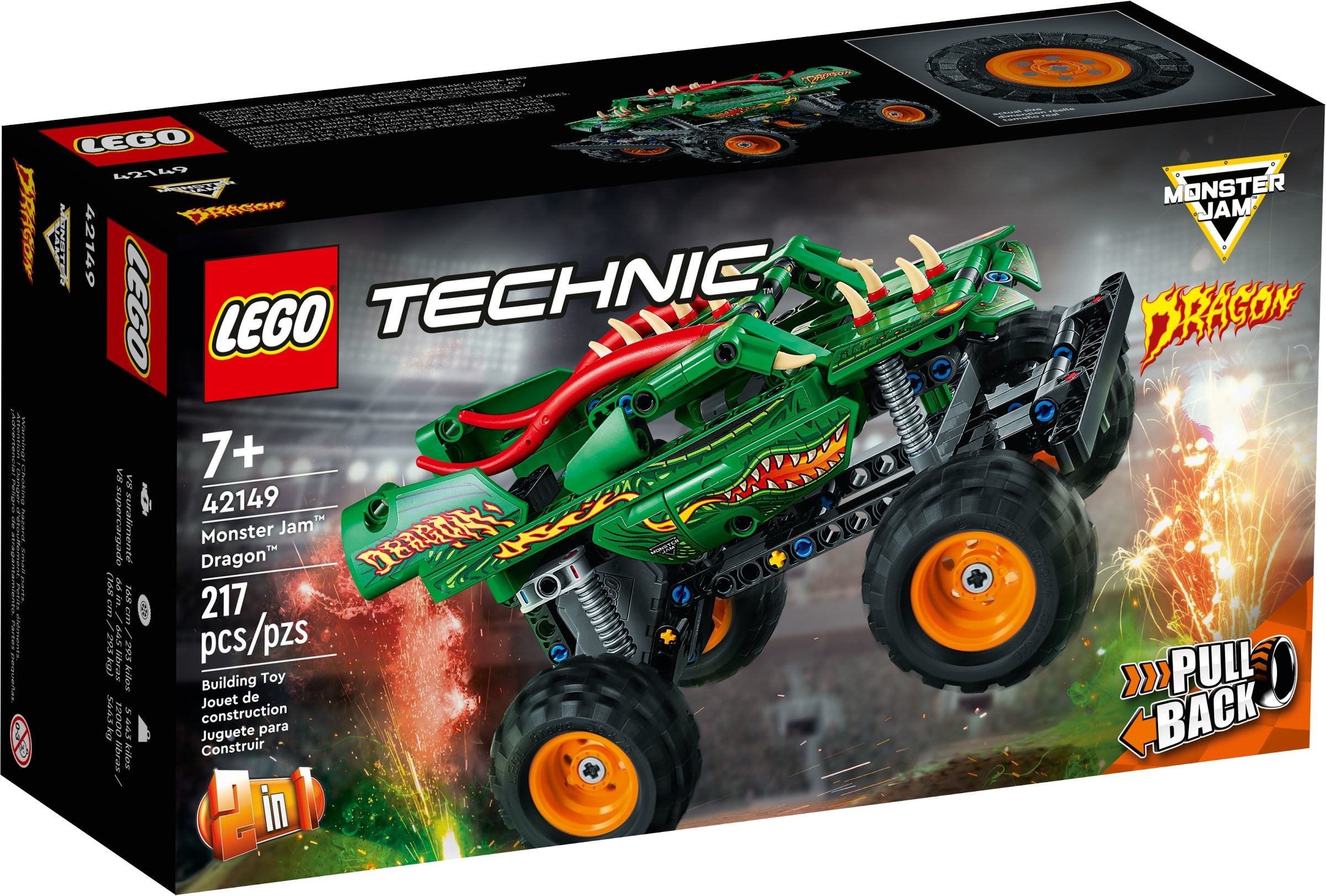 Изображение товара LEGO Technic Монстер Джем Дракон 641 деталей конструктор для детей от 7 лет Изображение товара LEGO Technic Монстер Джем Дракон 641 деталей конструктор для детей от 7 лет