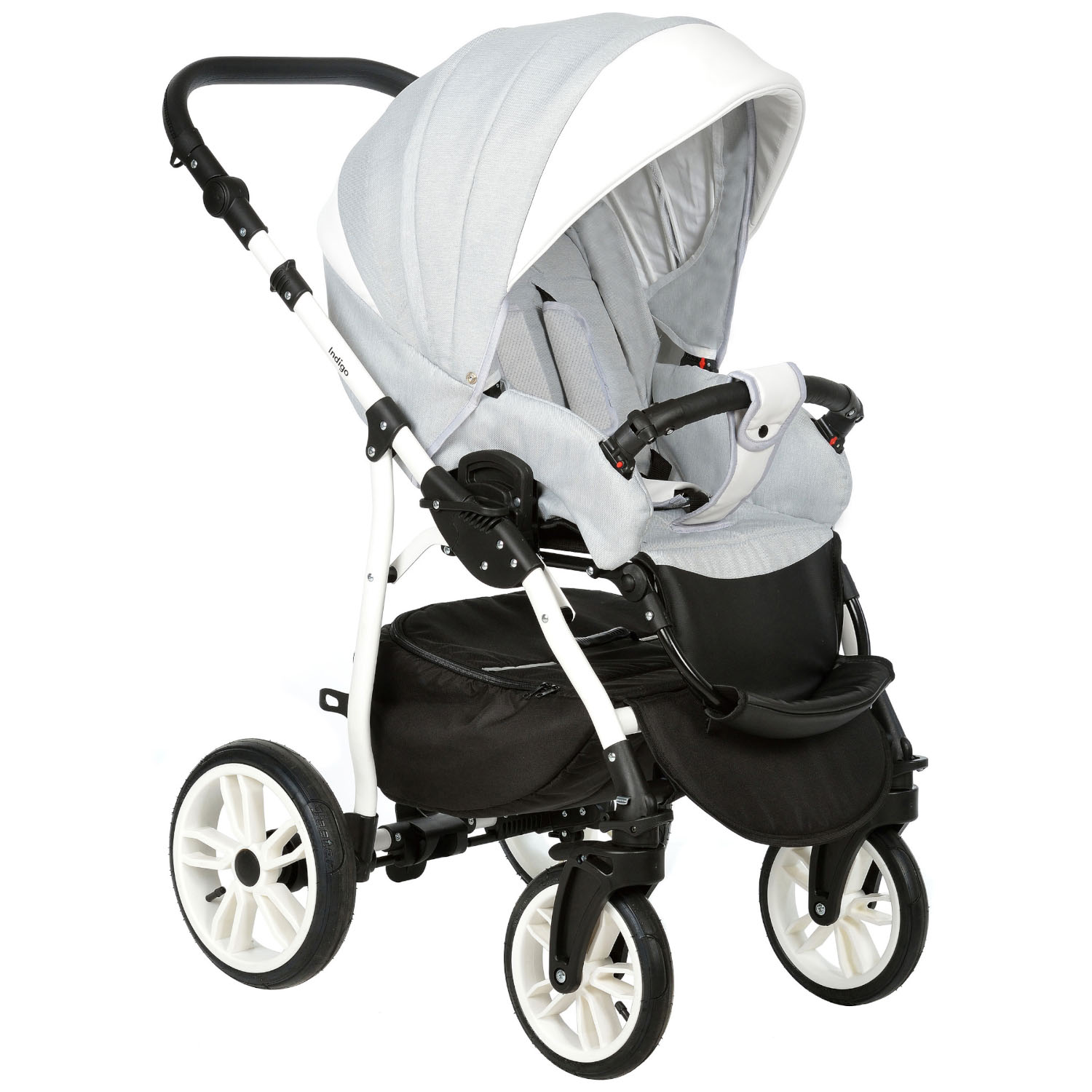 Коляска 2в1 Indigo Indigo (02) св.серый - фото 3