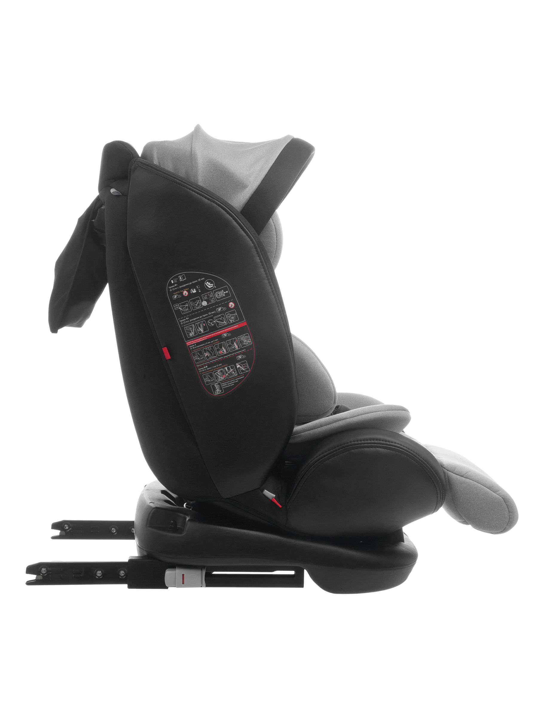 Автокресло Indigo MAX-X серый Isofix 0+/1/2/3 (0-36 кг) серый - фото 16