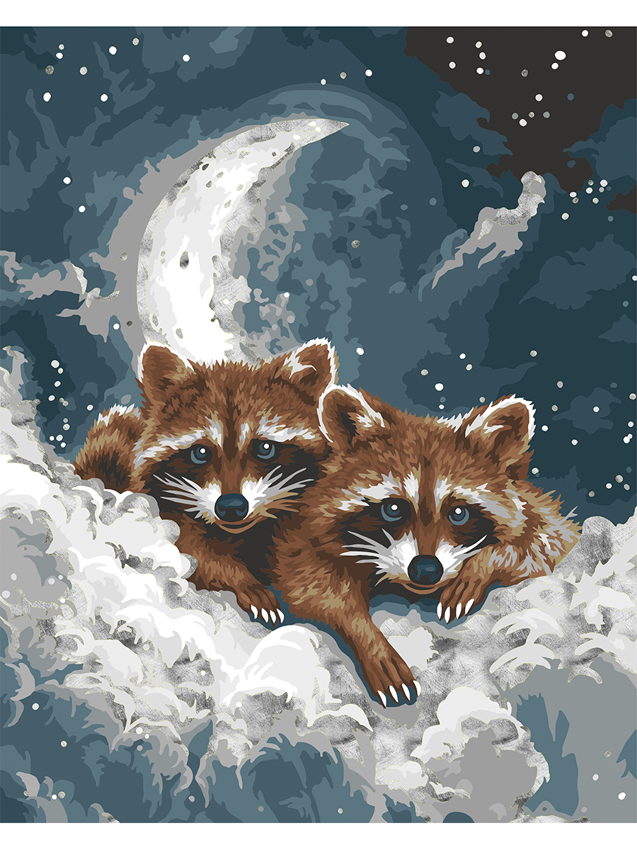 Картина по номерам Hobby Paint Еноты в ассортименте - фото 2