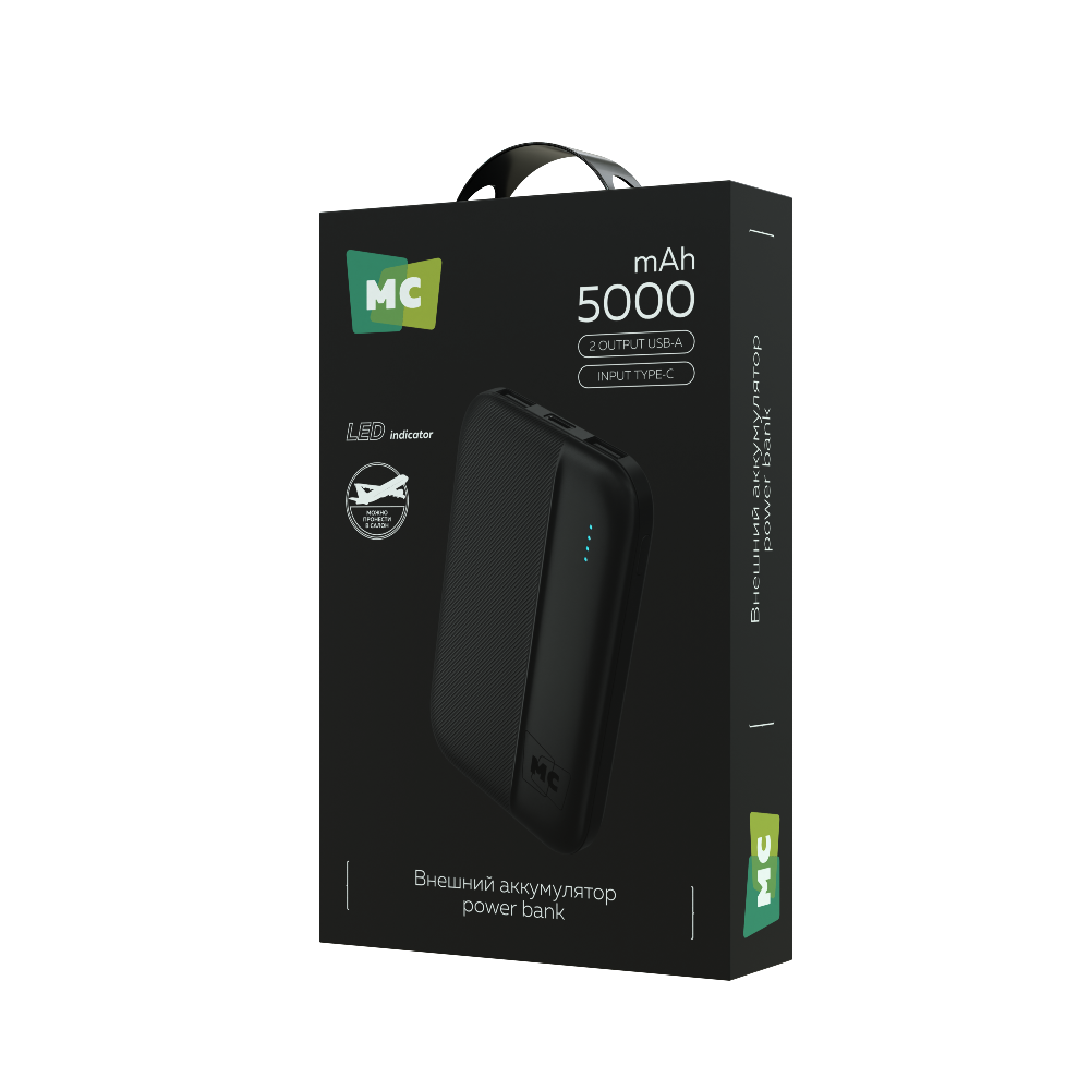 Внешний аккумулятор 5000mAh More Choice PB25-05 Black - фото 7