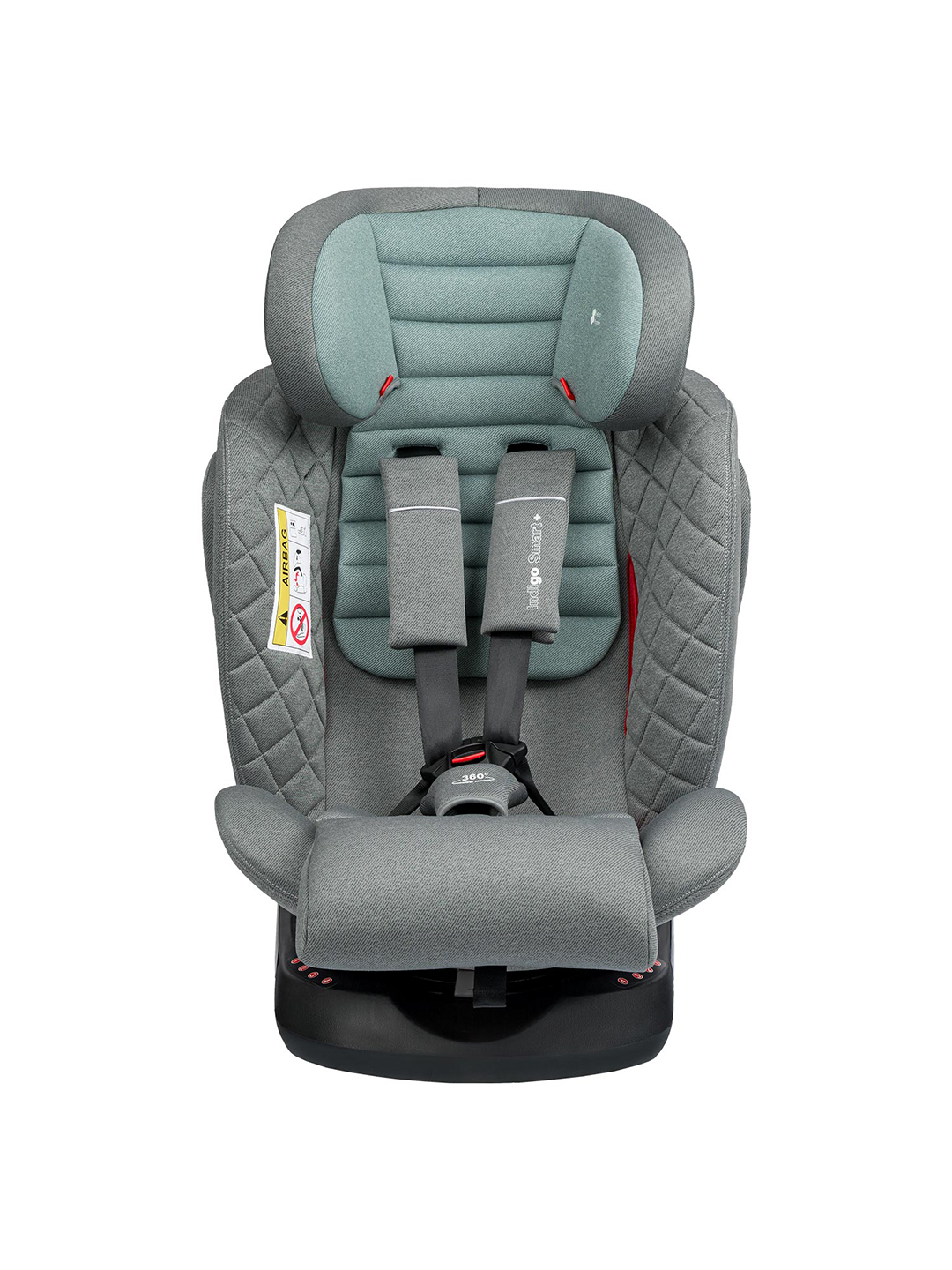Автокресло Indigo SMART+ серый-зеленый Isofix 0+/1/2/3 (0-36 кг) - фото 9