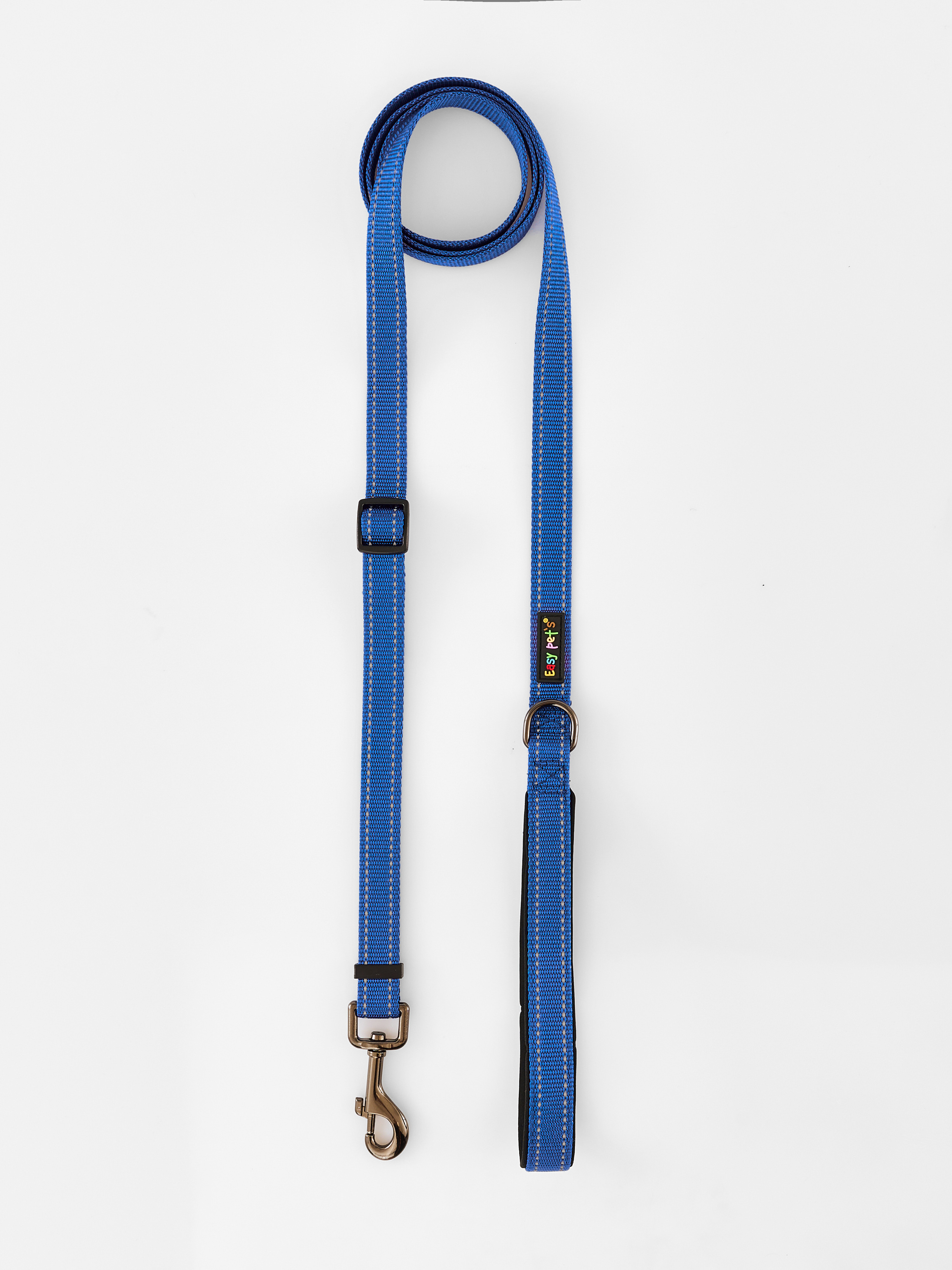 Поводок для собак с неопреновой ручкой Easy Pets 211 цвет Синий р-р L 2,5см 210см - фото 10