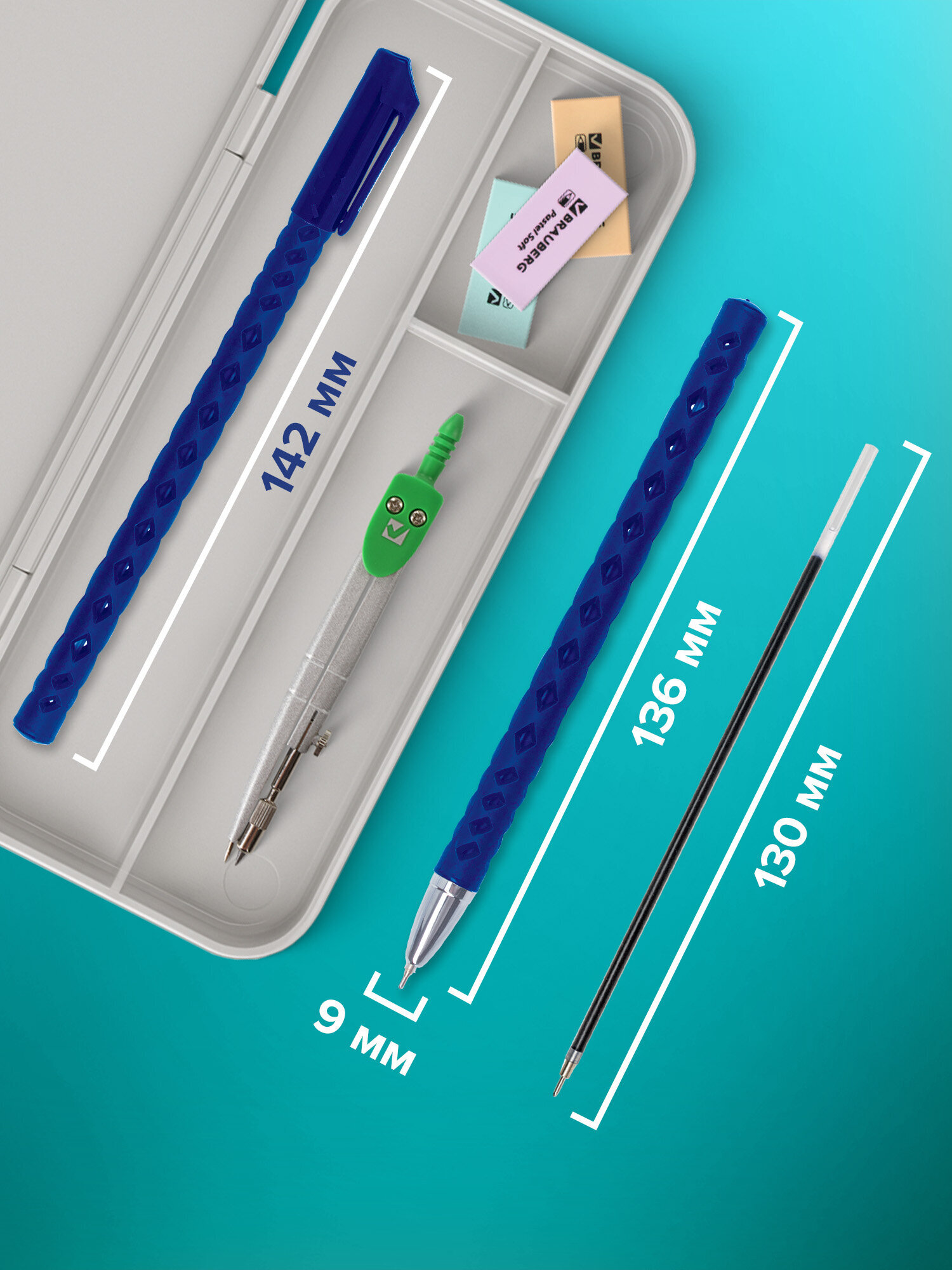 Ручка шариковая Brauberg 12 шт. - фото 5