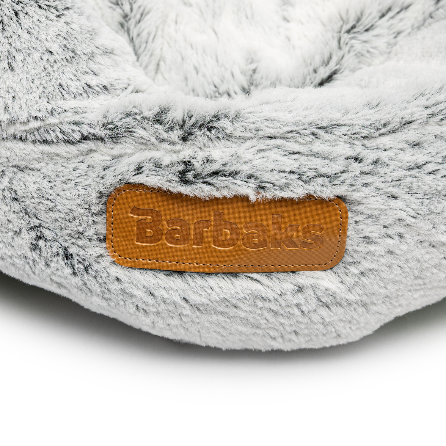 Лежанка Barbaks S 48*43*20см овальная меховая с бортиком и съемной подушкой Зелёная - фото 4