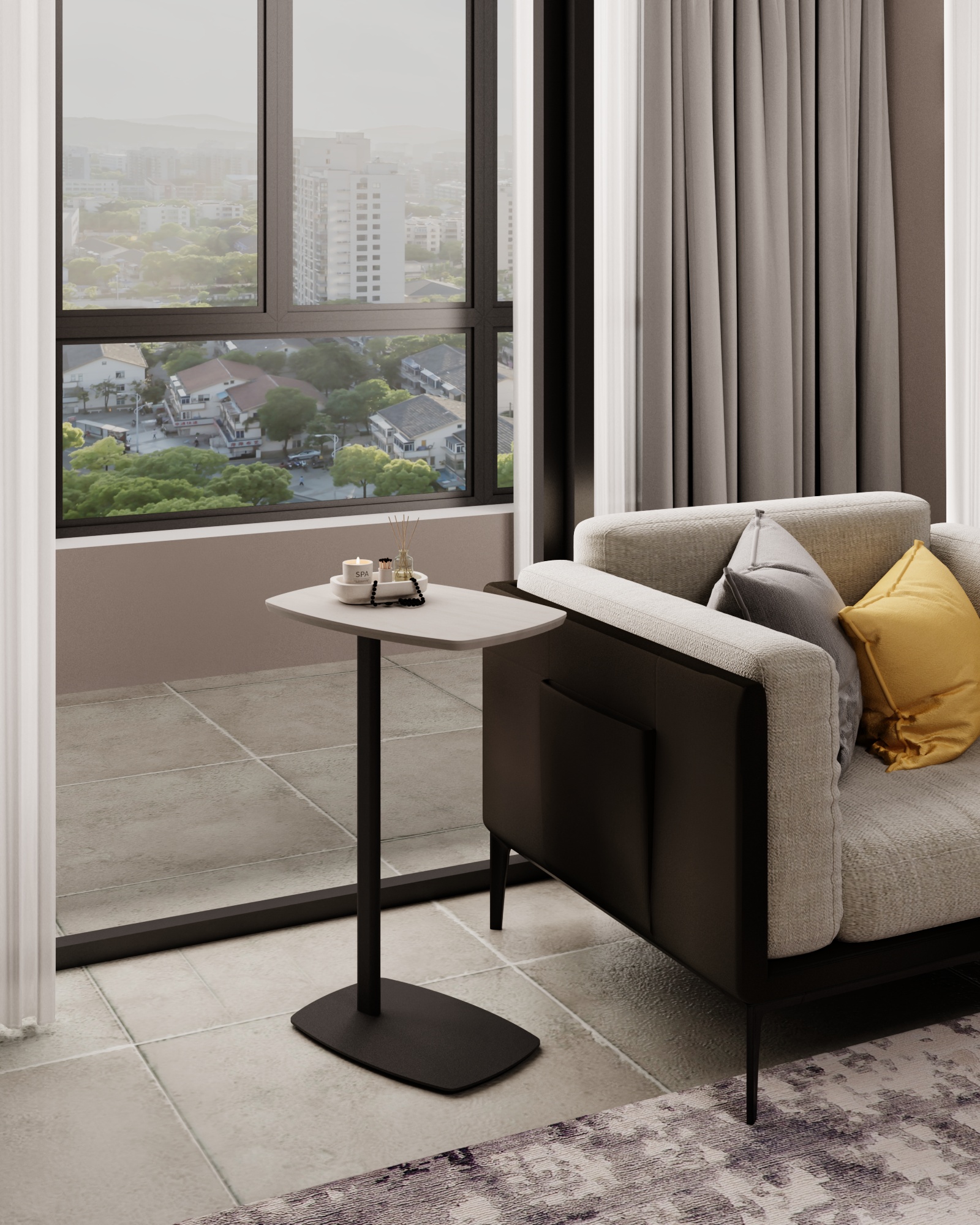 Стол придиванный SLINE Дей дуб жемчужный - фото 8