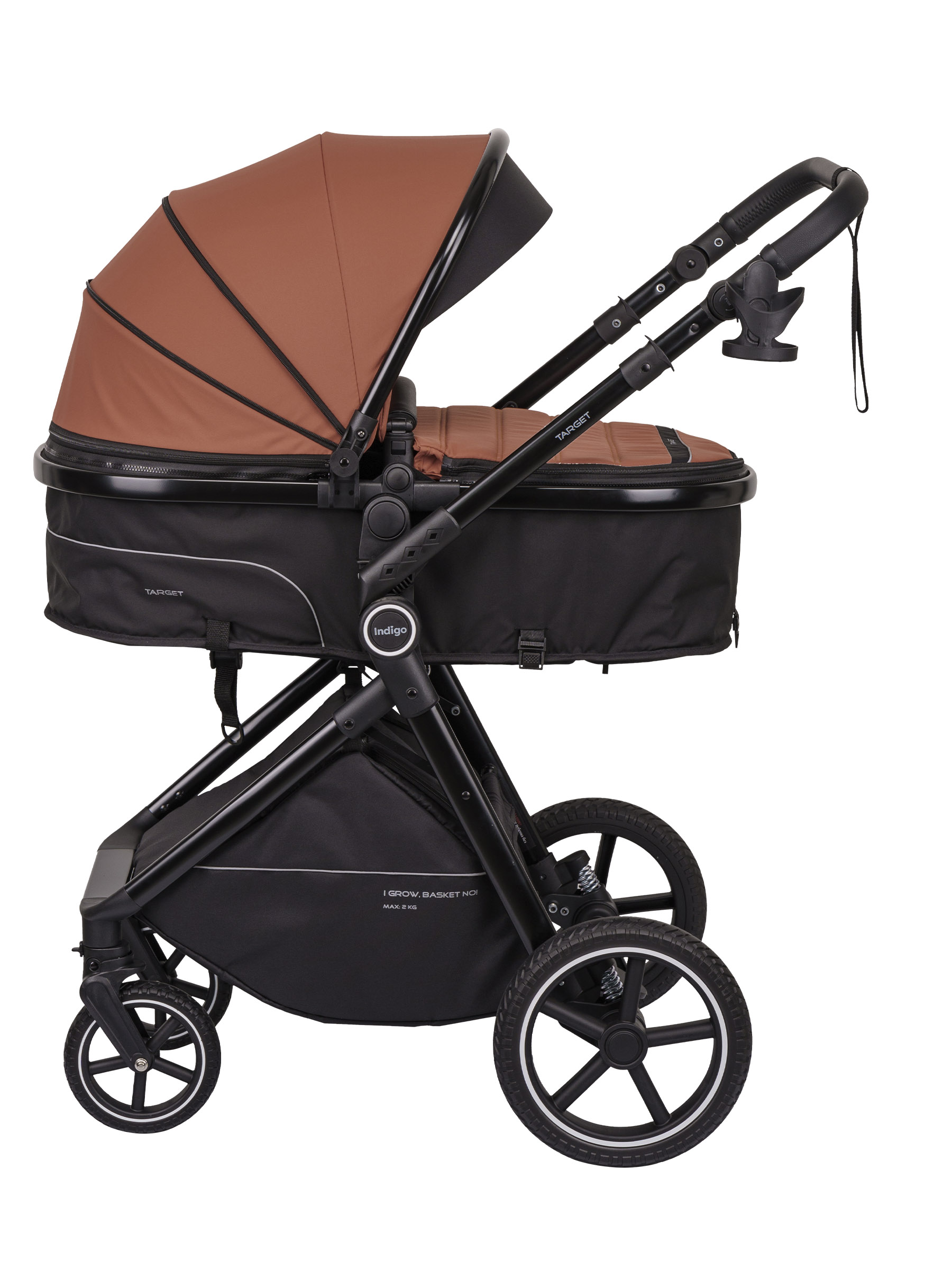 Коляска трансформер Indigo TARGET 3в1 оранжевый - фото 18