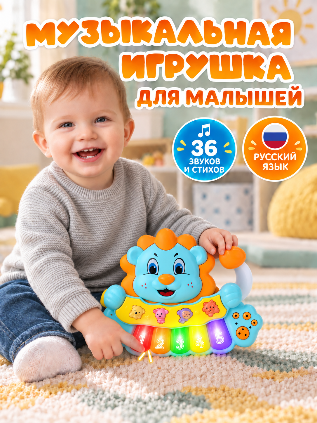 Игрушка Smart Baby Музыкальное пианино - фото 1