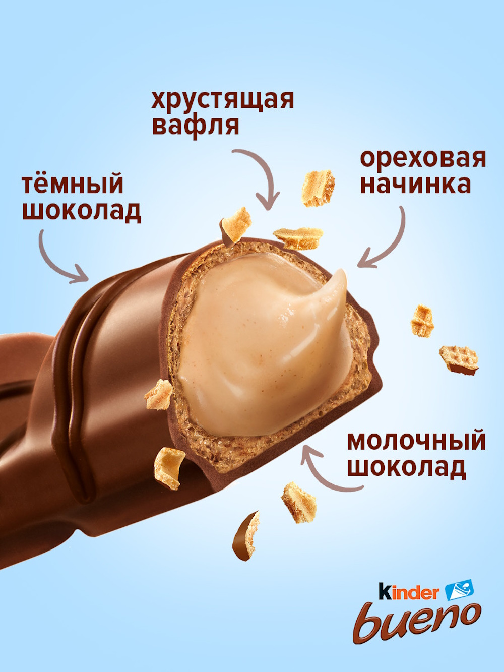 Батончик Kinder Буэно шоколадный 43 г - фото 3