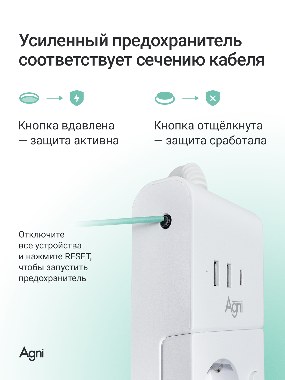 Сетевой фильтр AGNI TP-FI3U5E - фото 6